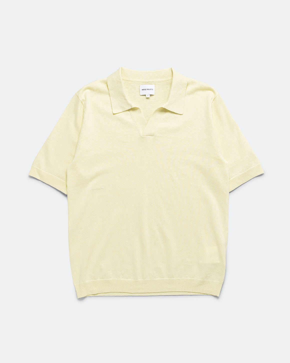 Norse Projects - Leif Cotton Linen Polo - Pale Yellow - UP THERE