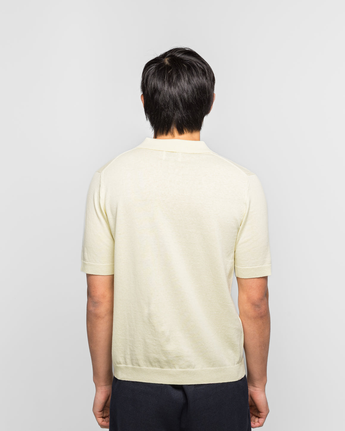 Norse Projects - Leif Cotton Linen Polo - Pale Yellow - UP THERE