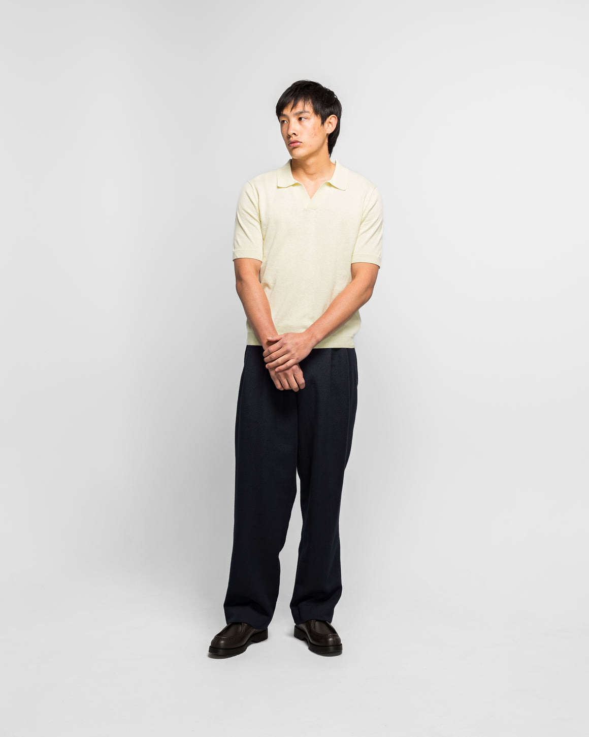 Norse Projects - Leif Cotton Linen Polo - Pale Yellow - UP THERE