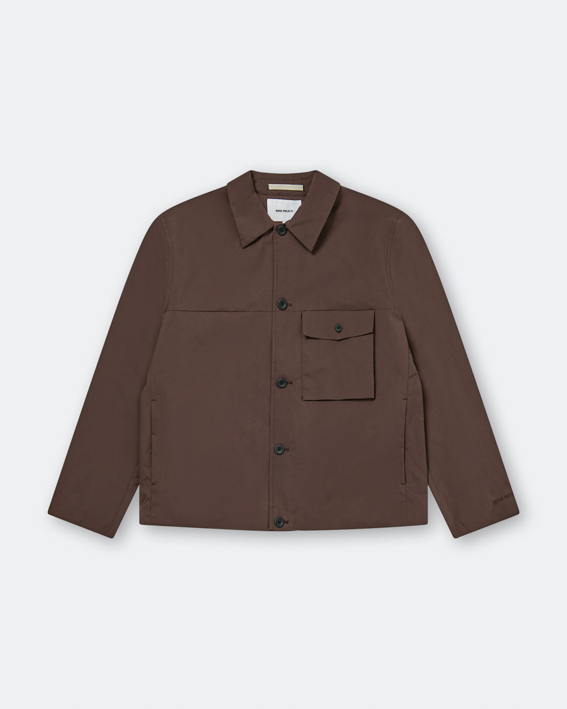 Norse Projects - Marcus Windstopper Overshirt - Seal Brown - UP THERE
