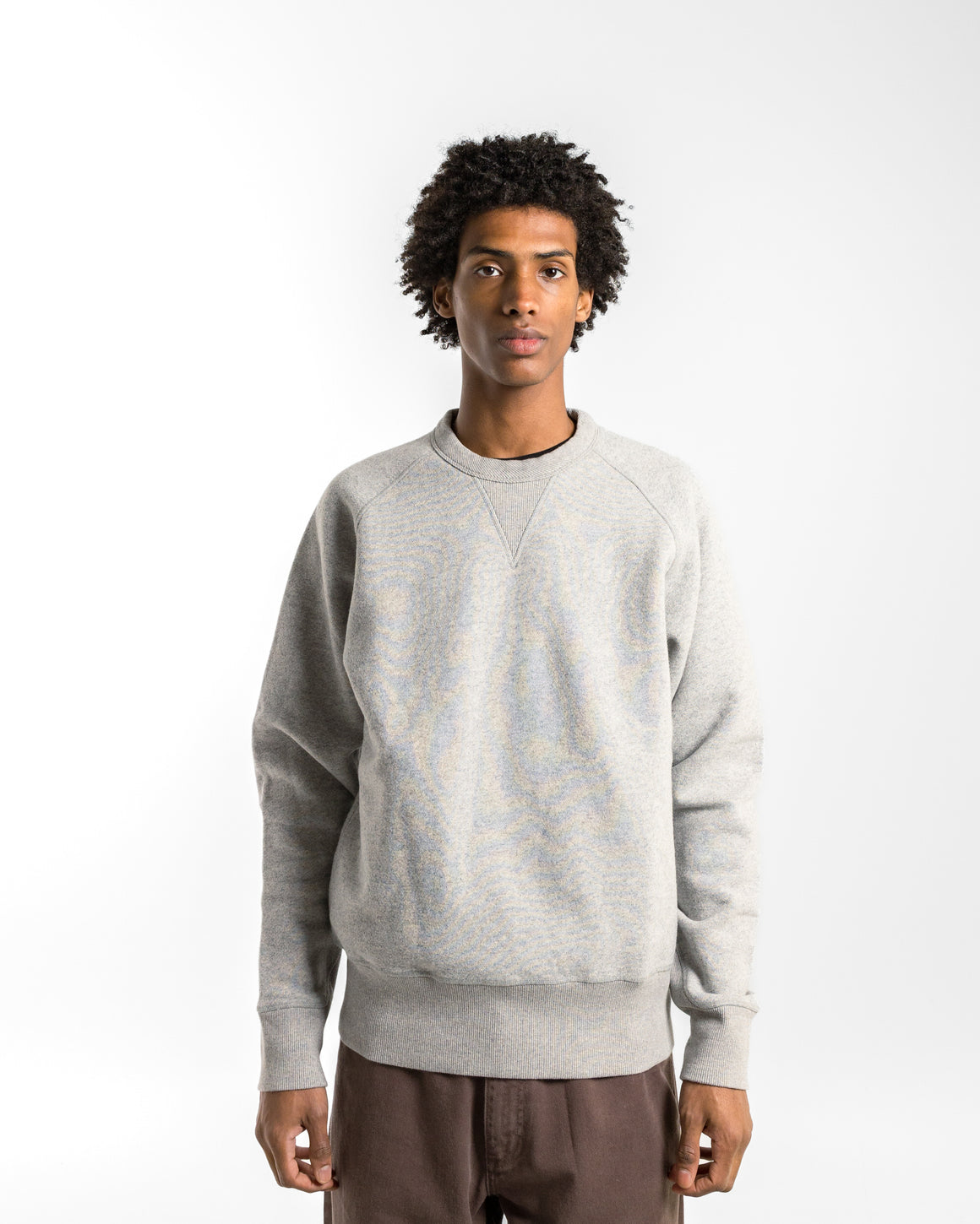 Norse Projects - Marten Relaxed Cotton Wool Sweatshirt - Grey Melange - UP THERE