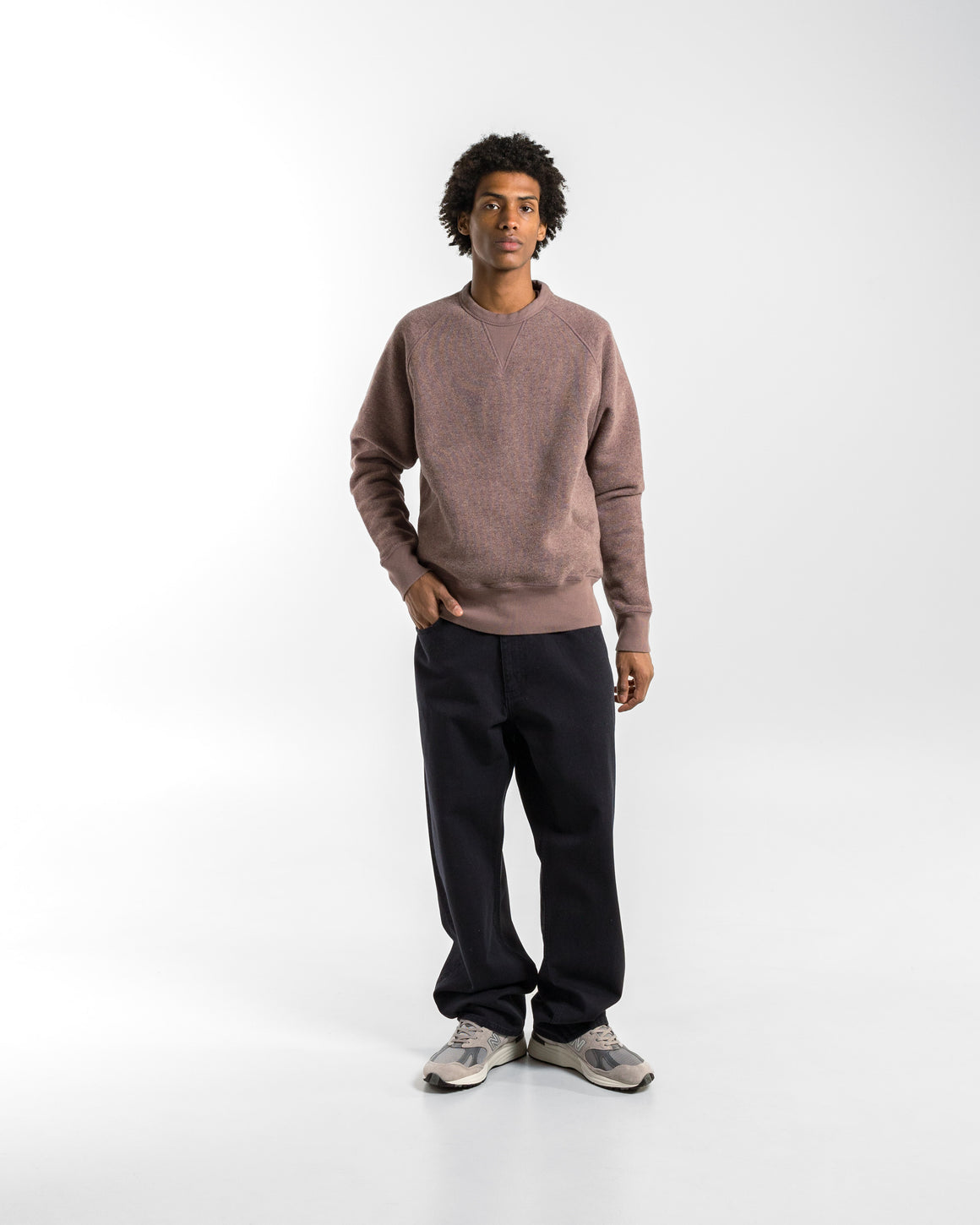 Norse Projects - Marten Relaxed Cotton Wool Sweatshirt - Walnut - UP THERE