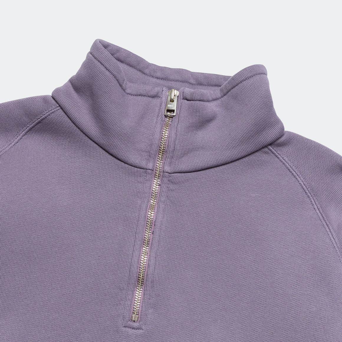 Norse Projects - Marten Relaxed Organic Raglan Half Zip - Dusk Purple - UP THERE