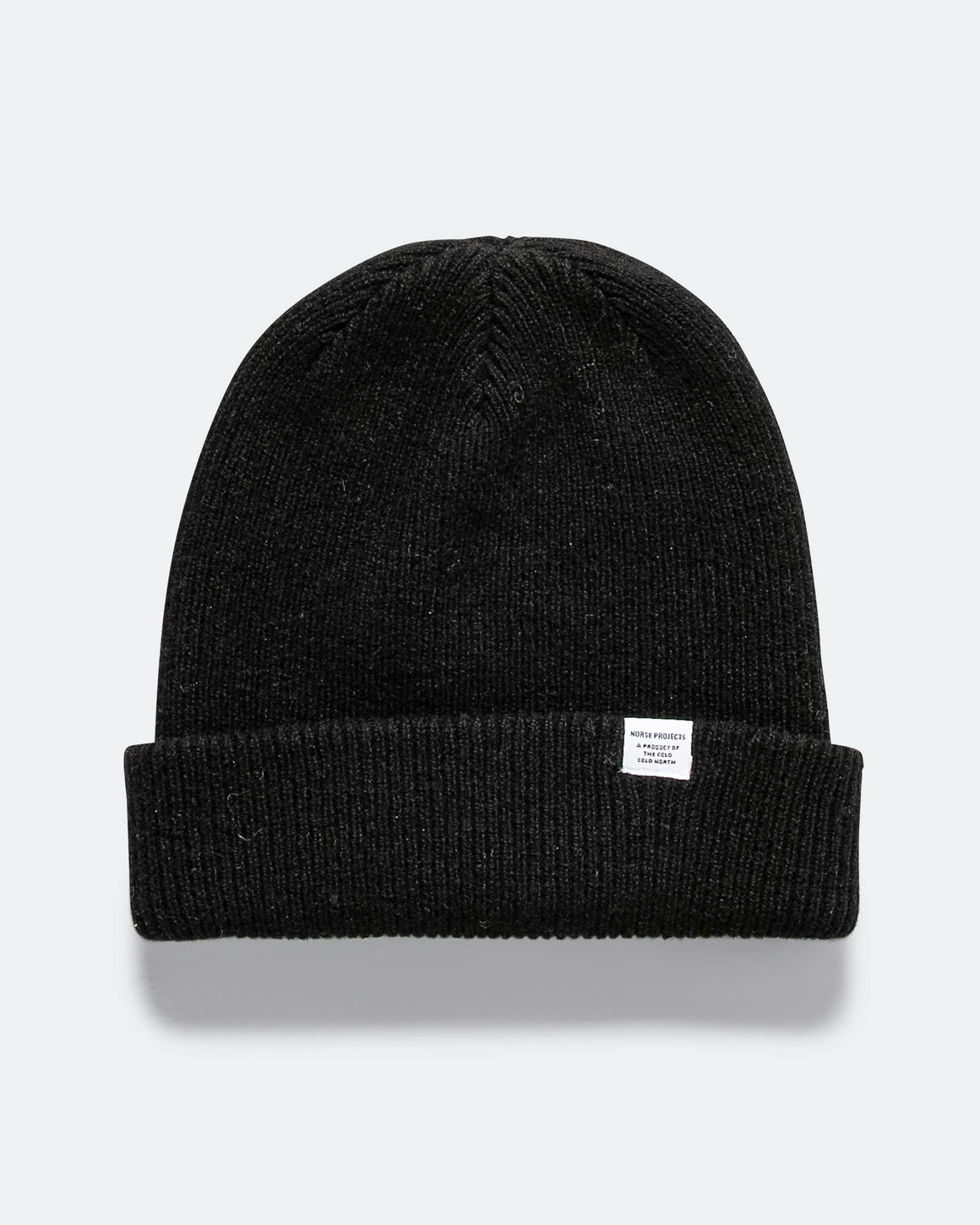 Norse Projects - Merino Lambswool Beanie - Black/Black - UP THERE