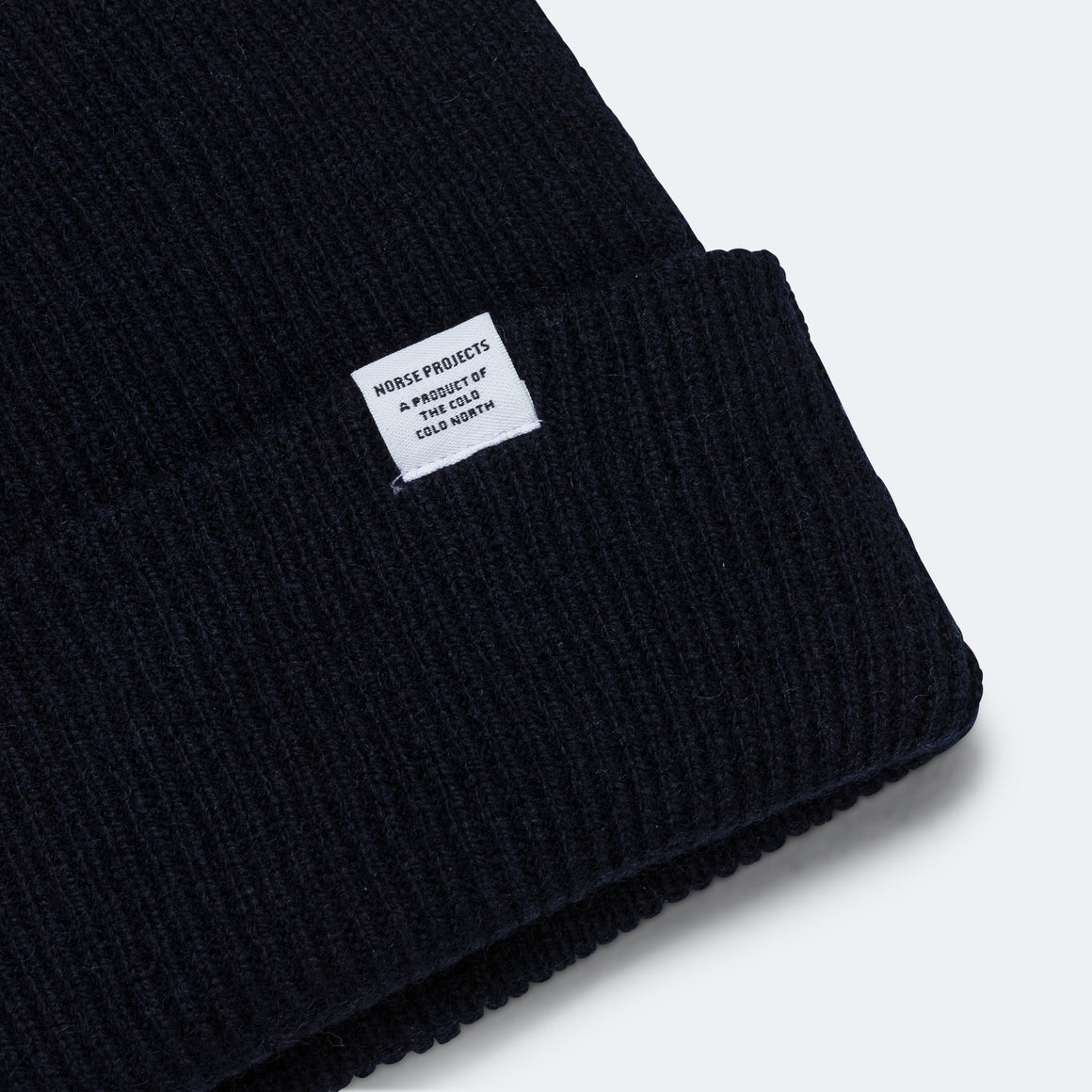 Norse Projects - Merino Lambswool Beanie - Dark Navy - UP THERE