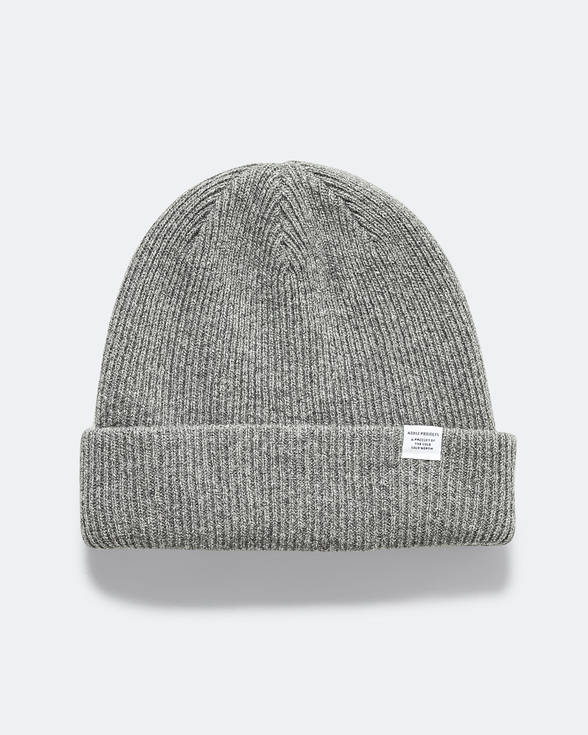 Norse Projects - Merino Lambswool Beanie - Grey Melange - UP THERE