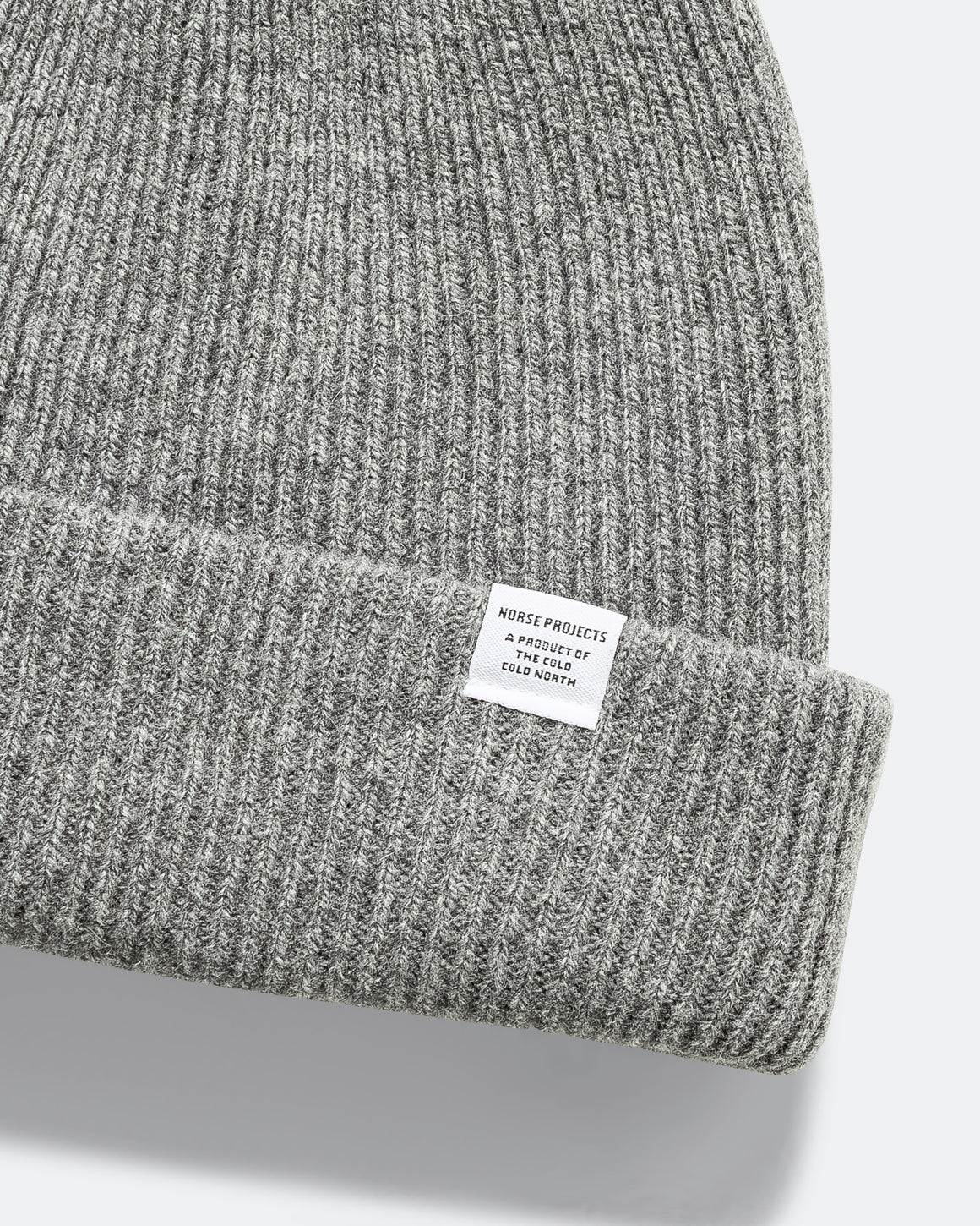 Norse Projects - Merino Lambswool Beanie - Grey Melange - UP THERE