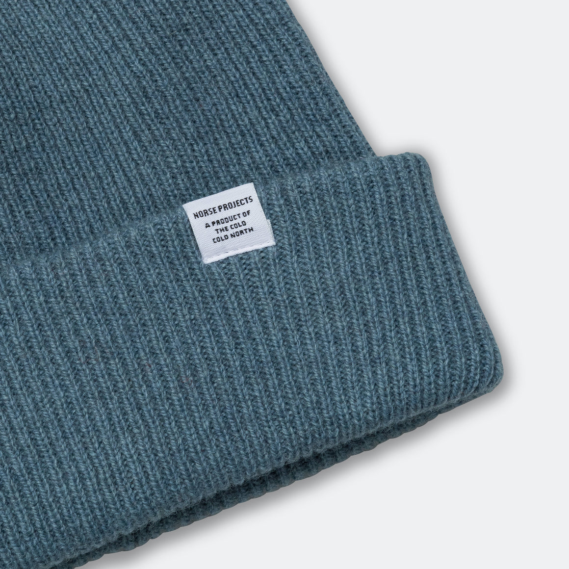 Norse Projects - Merino Lambswool Beanie - Light Stone Blue - UP THERE