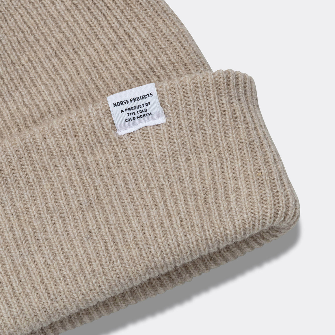 Norse Projects - Merino Lambswool Beanie - Oatmeal - UP THERE