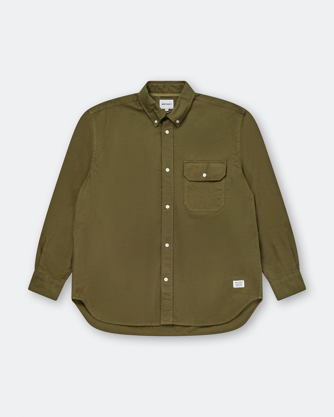 Norse Projects - Ole Oversized GMD Oxford Shirt - Olive Night - UP THERE