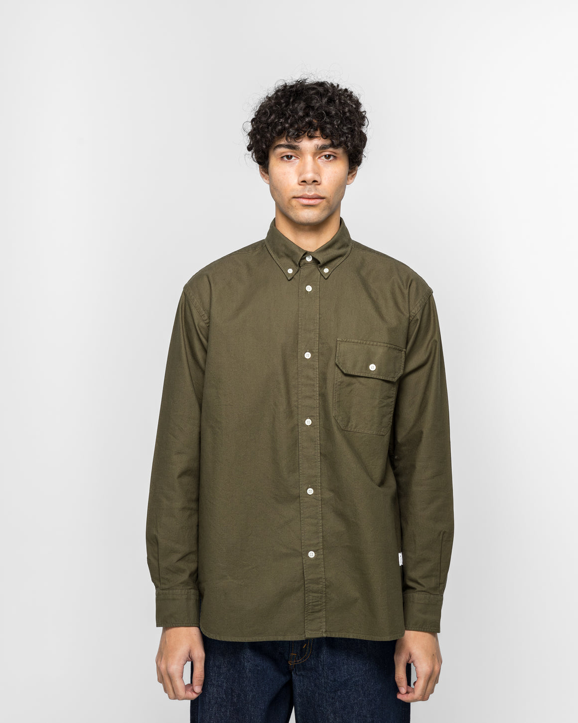 Norse Projects - Ole Oversized GMD Oxford Shirt - Olive Night - UP THERE