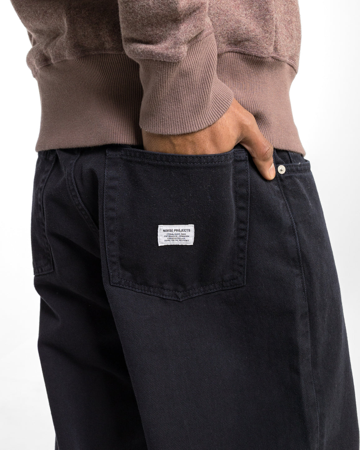 Norse Projects - Mogens Relaxed 5 Pocket Heavy Twill - Dark Navy - UP THERE