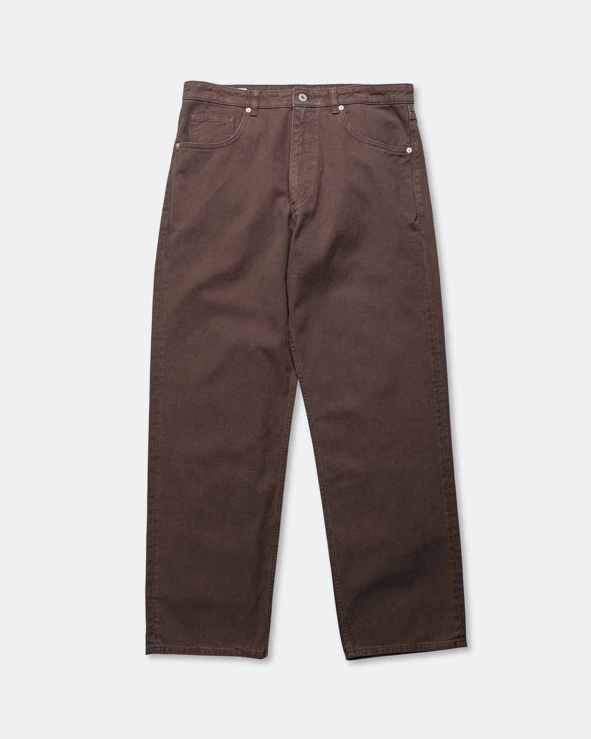 Norse Projects - Mogens Relaxed 5 Pocket Heavy Twill - Seal Brown - UP THERE