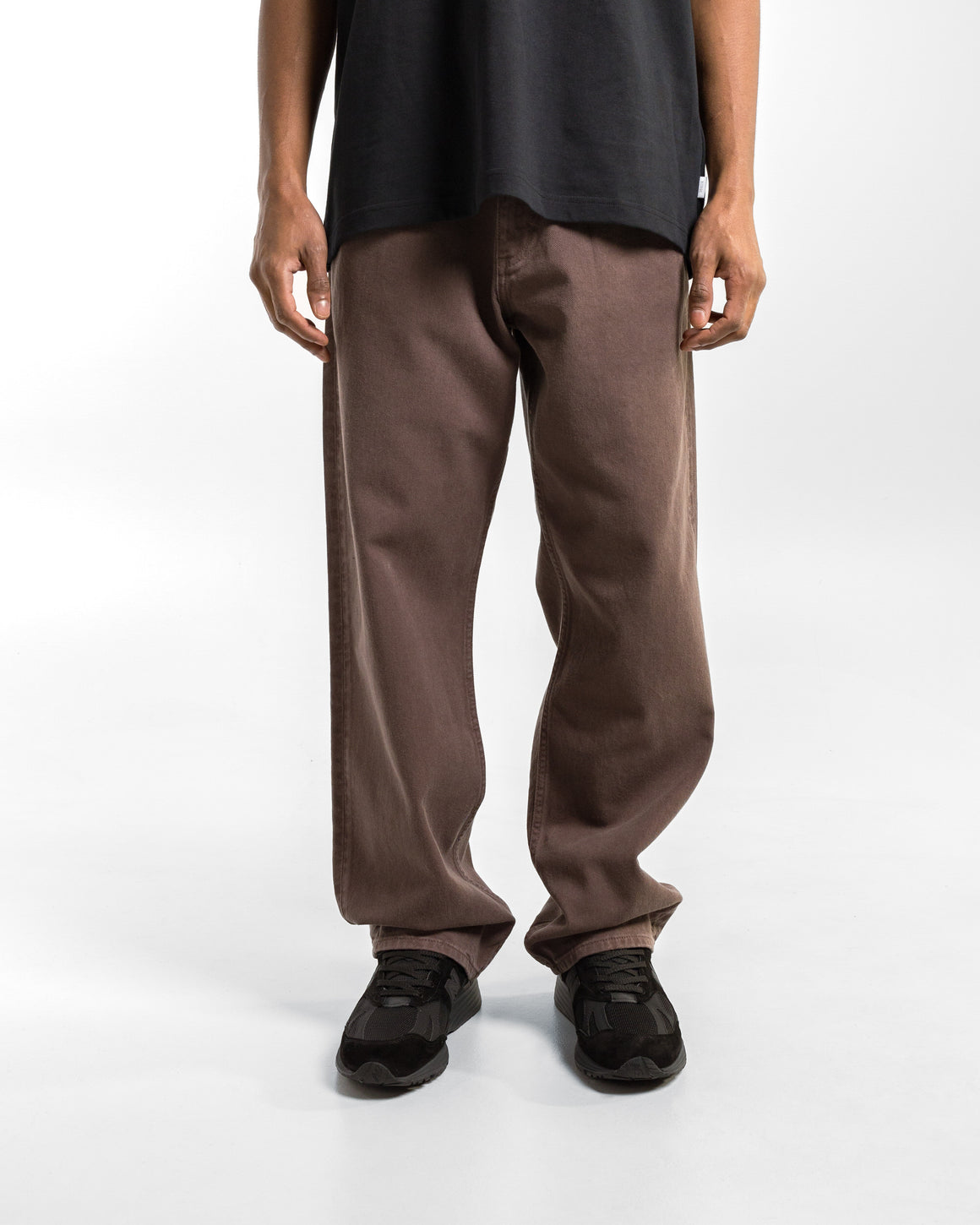 Norse Projects - Mogens Relaxed 5 Pocket Heavy Twill - Seal Brown - UP THERE