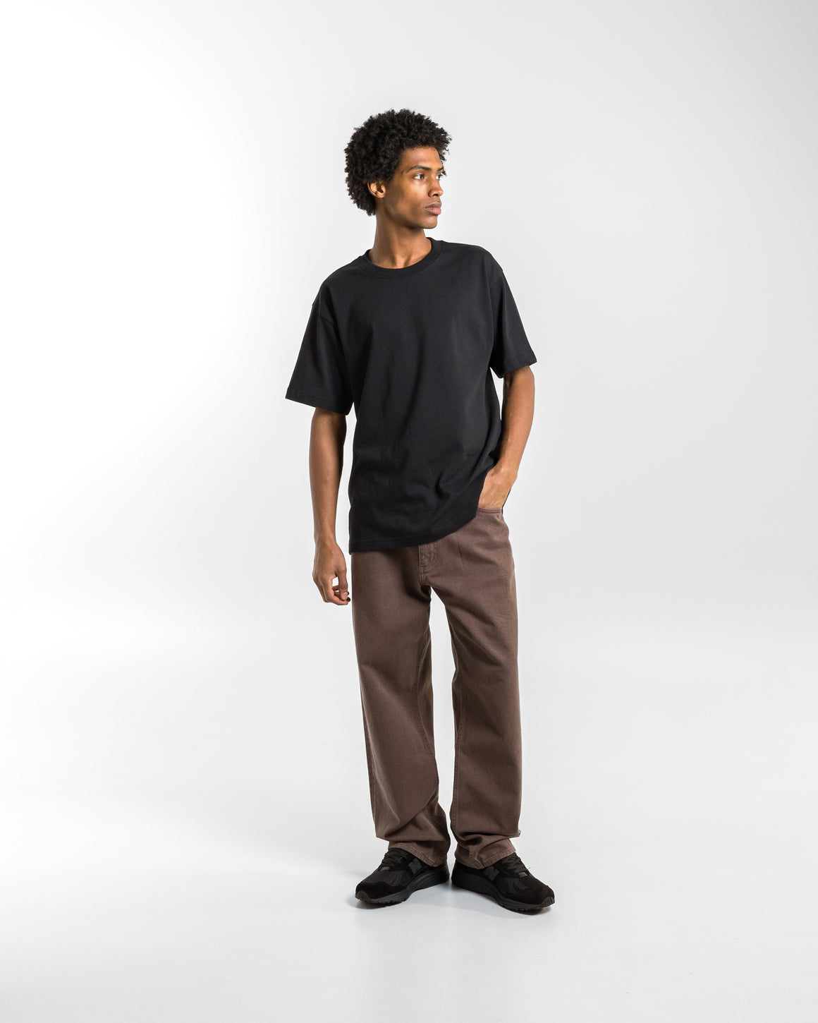 Norse Projects - Mogens Relaxed 5 Pocket Heavy Twill - Seal Brown - UP THERE