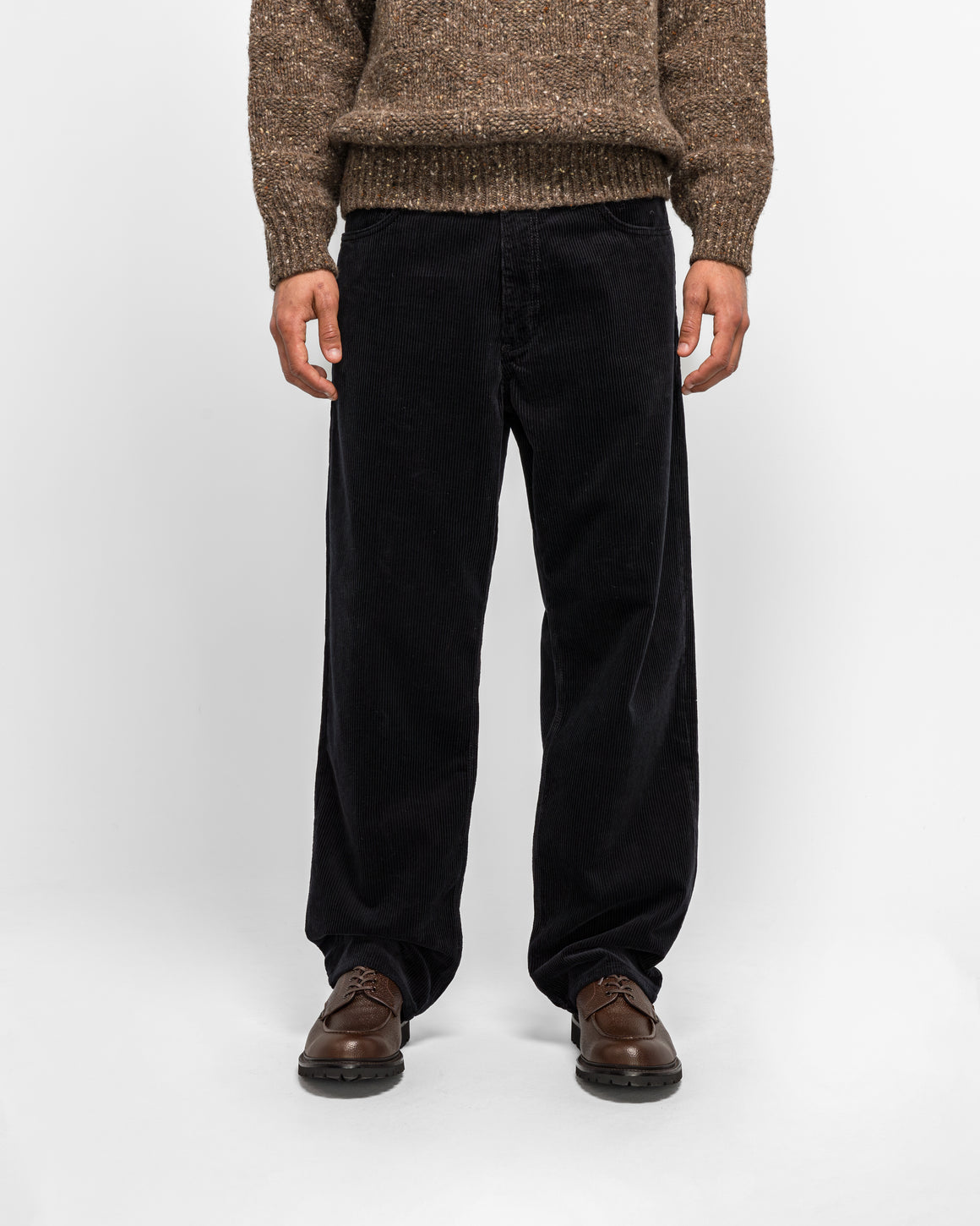 Norse Projects - Mogens Relaxed 5 Pocket Wide Wale Corduroy - Dark Navy - UP THERE