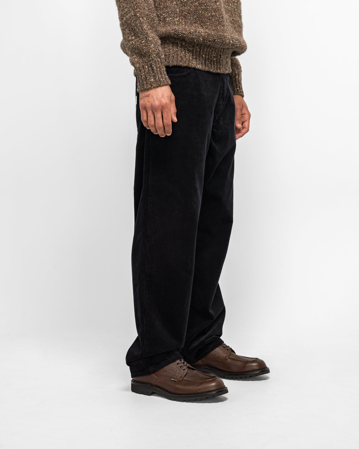 Norse Projects - Mogens Relaxed 5 Pocket Wide Wale Corduroy - Dark Navy - UP THERE