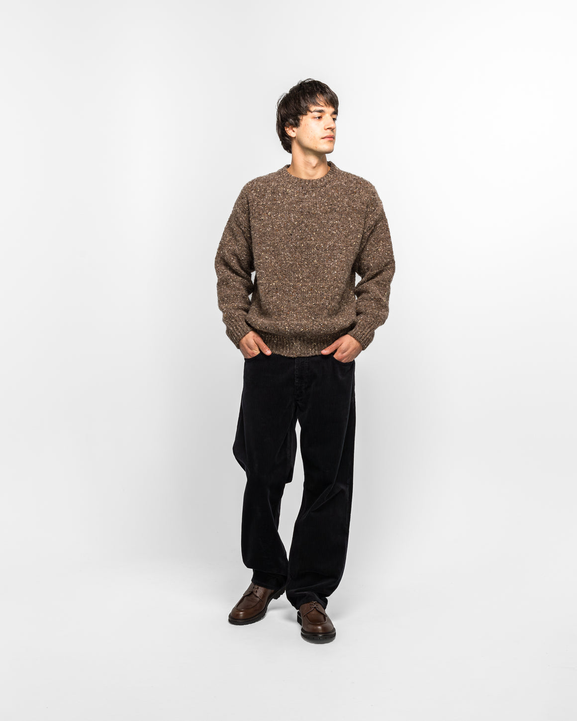 Norse Projects - Mogens Relaxed 5 Pocket Wide Wale Corduroy - Dark Navy - UP THERE