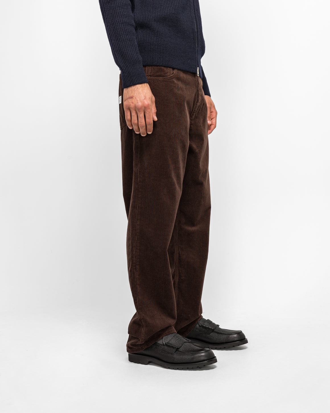 Norse Projects - Mogens Relaxed 5 Pocket Wide Wale Corduroy - Espresso - UP THERE
