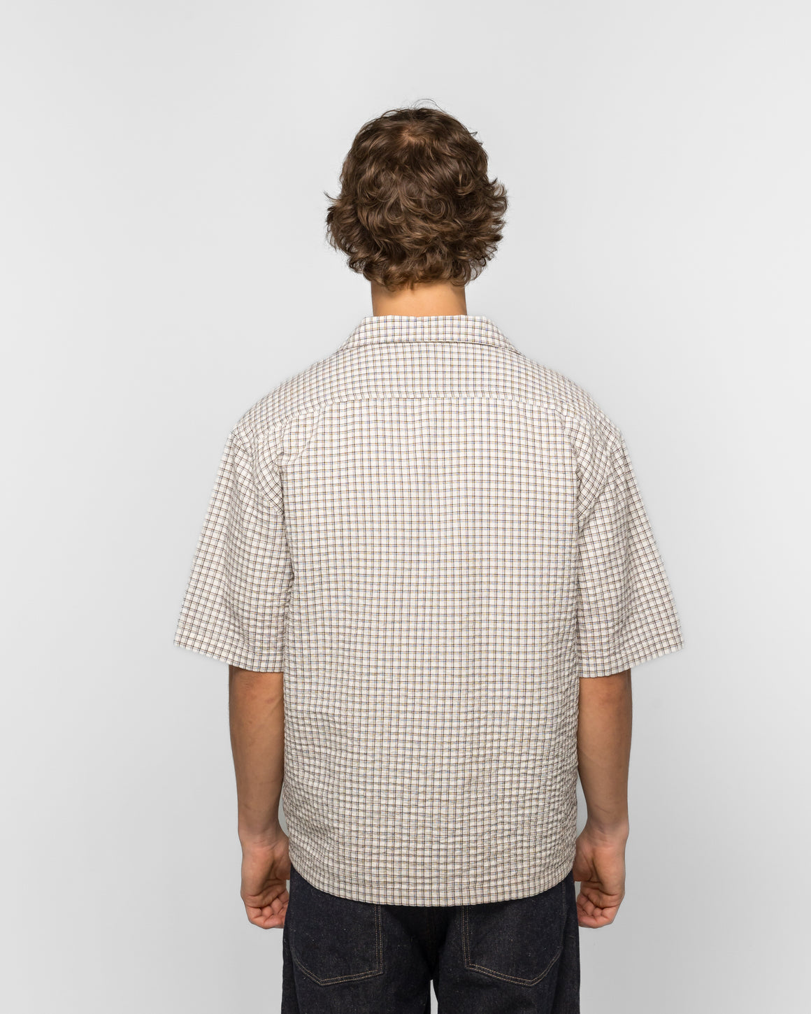 Norse Projects - Mols Check SS Camp Shirt - Ecru - UP THERE