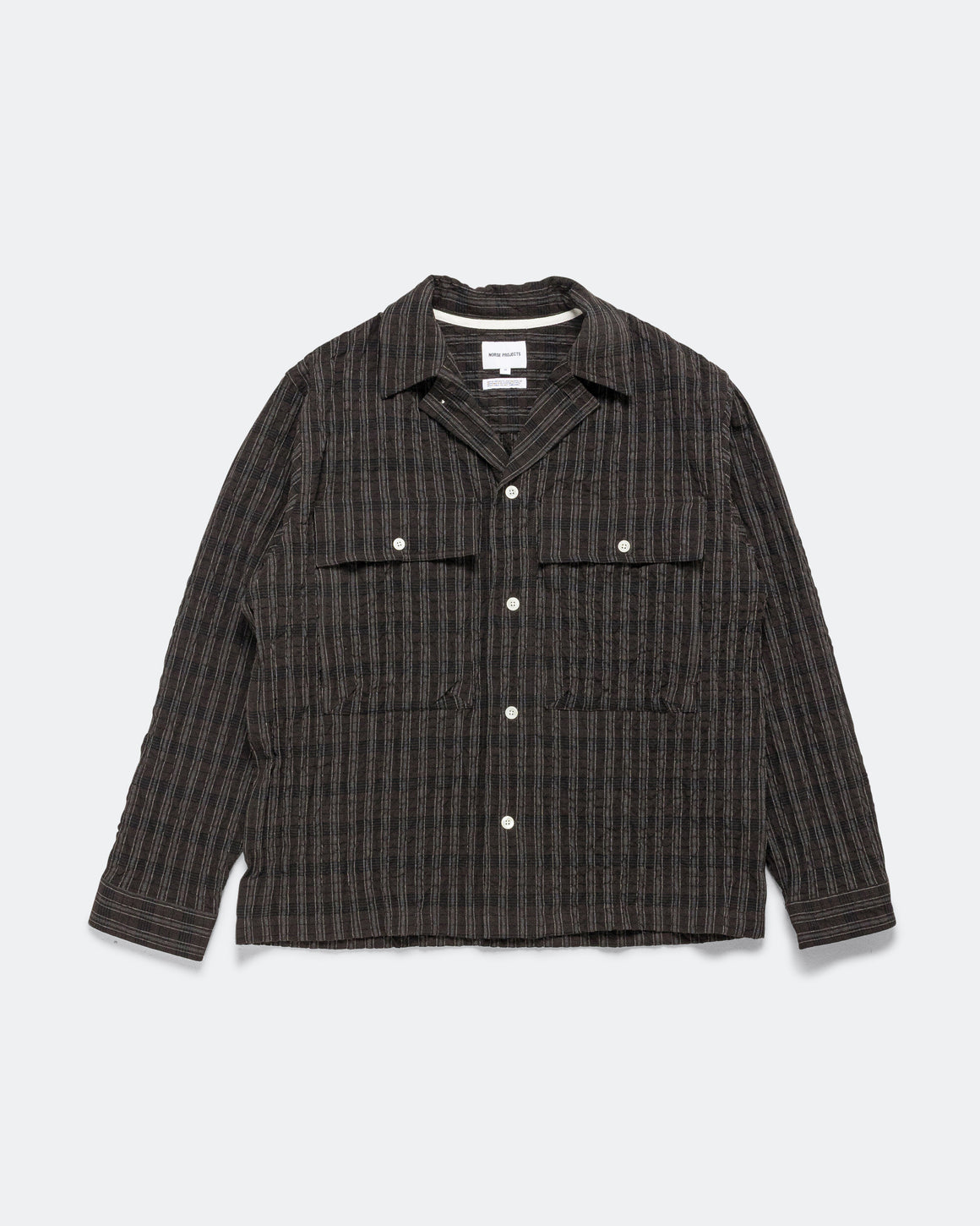 Norse Projects - Mols Hunting Check Shirt - Delicioso Brown - UP THERE