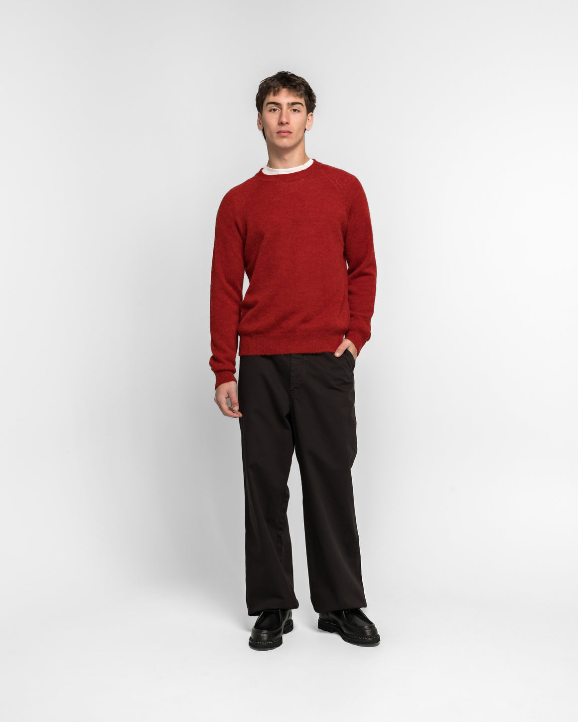 Norse Projects - Nordrevik Baby Alpaca Sweater - Cowhide - UP THERE