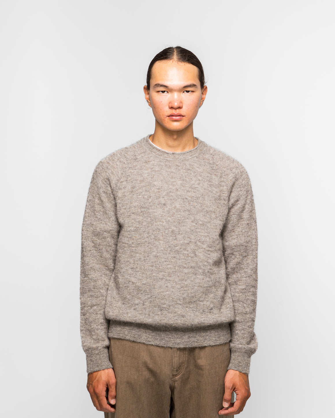Norse Projects - Nordrevik Baby Alpaca Sweater - Walnut - UP THERE