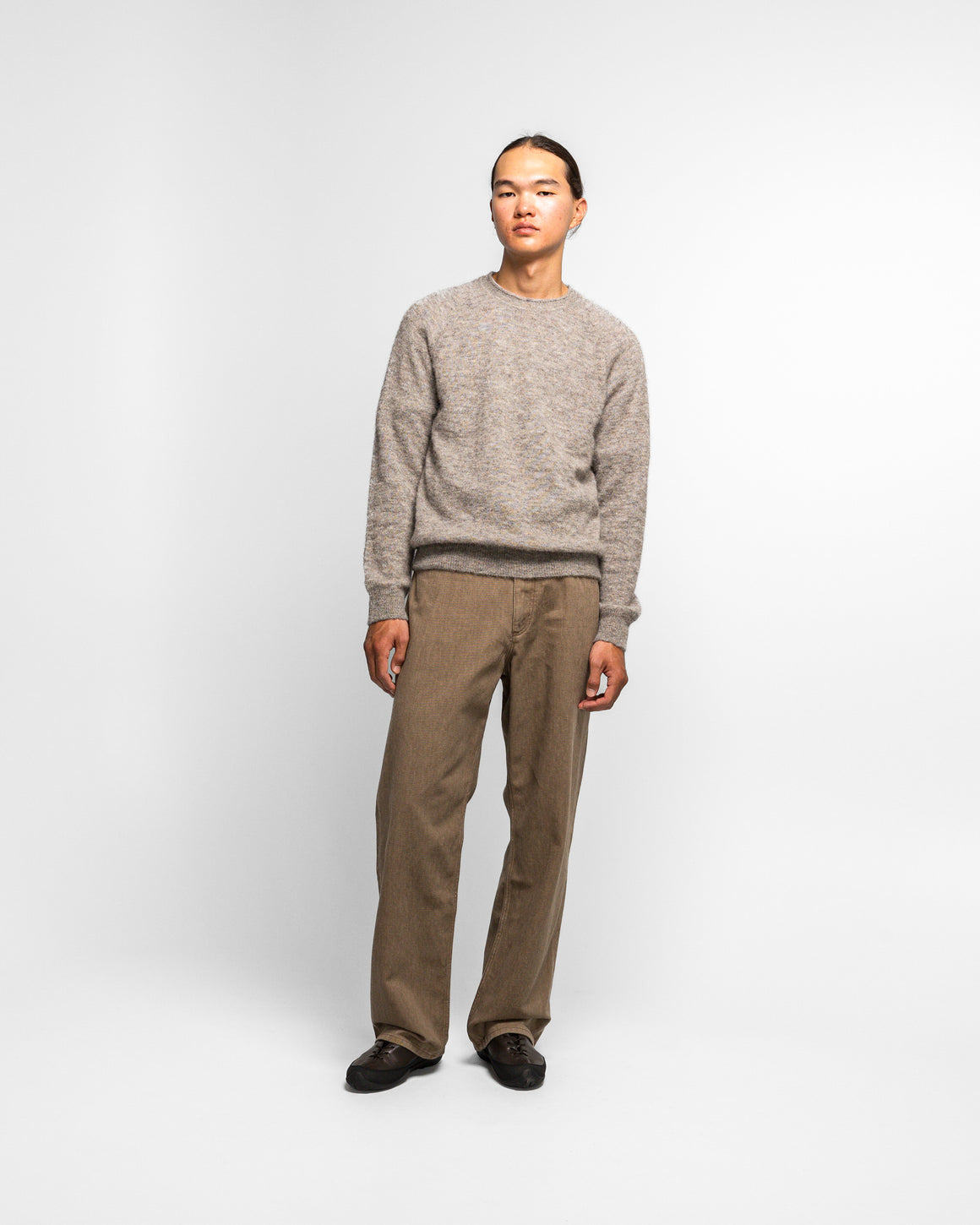 Norse Projects - Nordrevik Baby Alpaca Sweater - Walnut - UP THERE