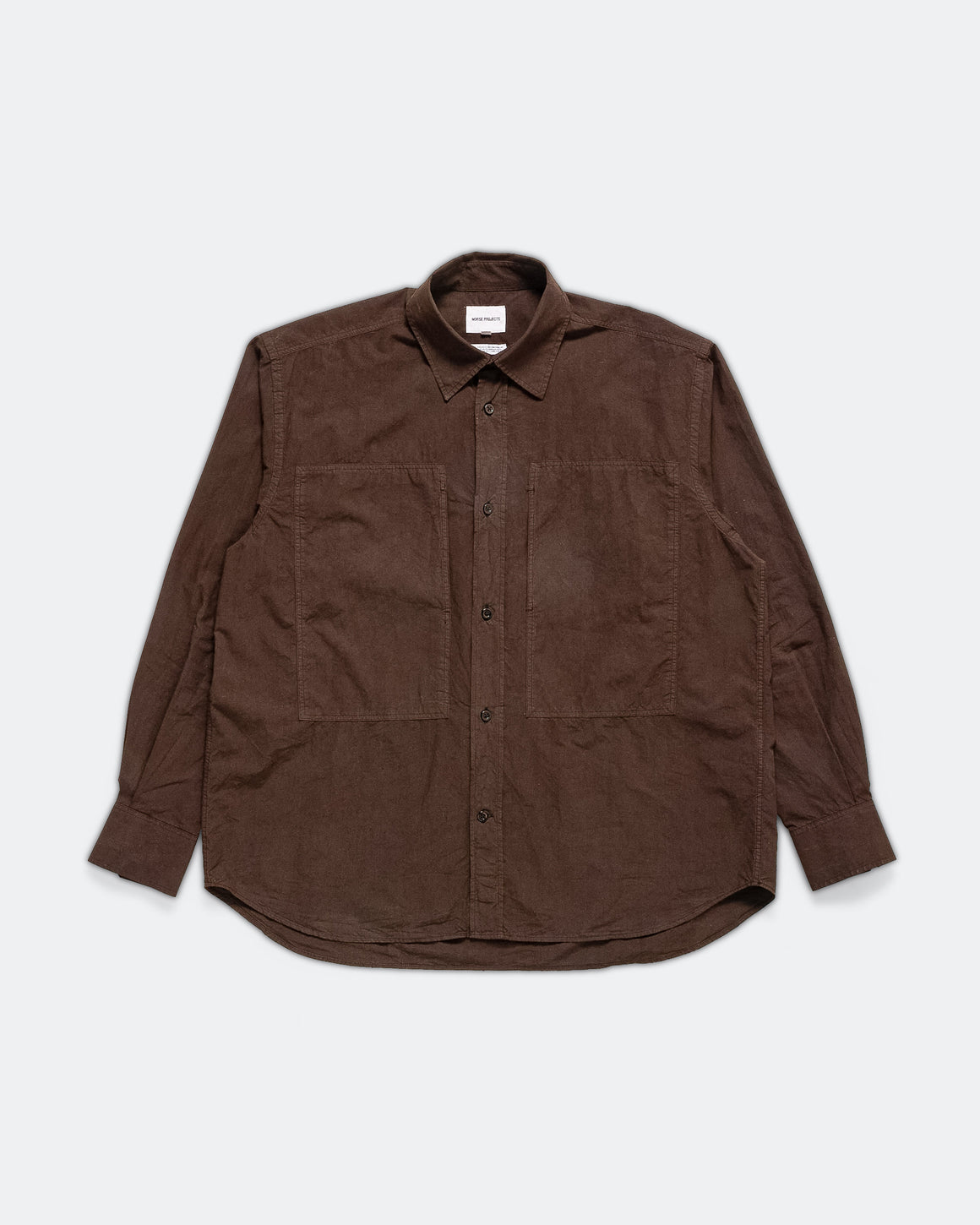 Norse Projects - Ole Fatigue Cotton Tencel Shirt - Espresso - UP THERE