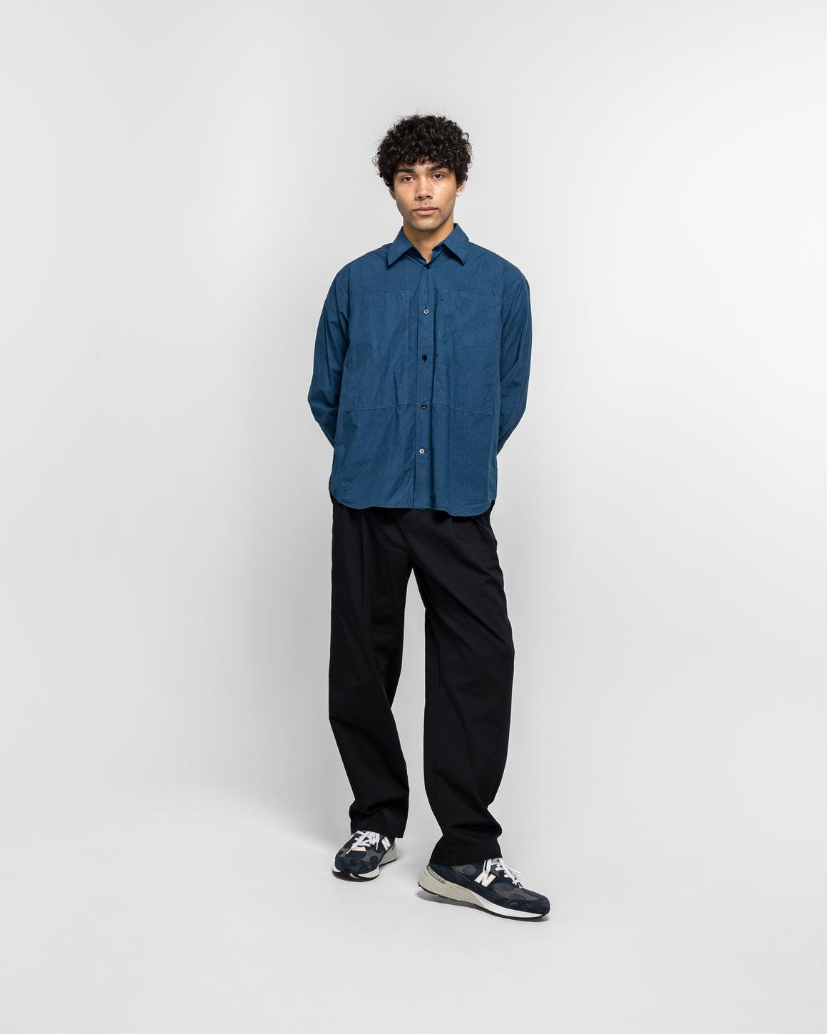 Norse Projects - Ole Fatigue Cotton Tencel Shirt - Estate Blue - UP THERE