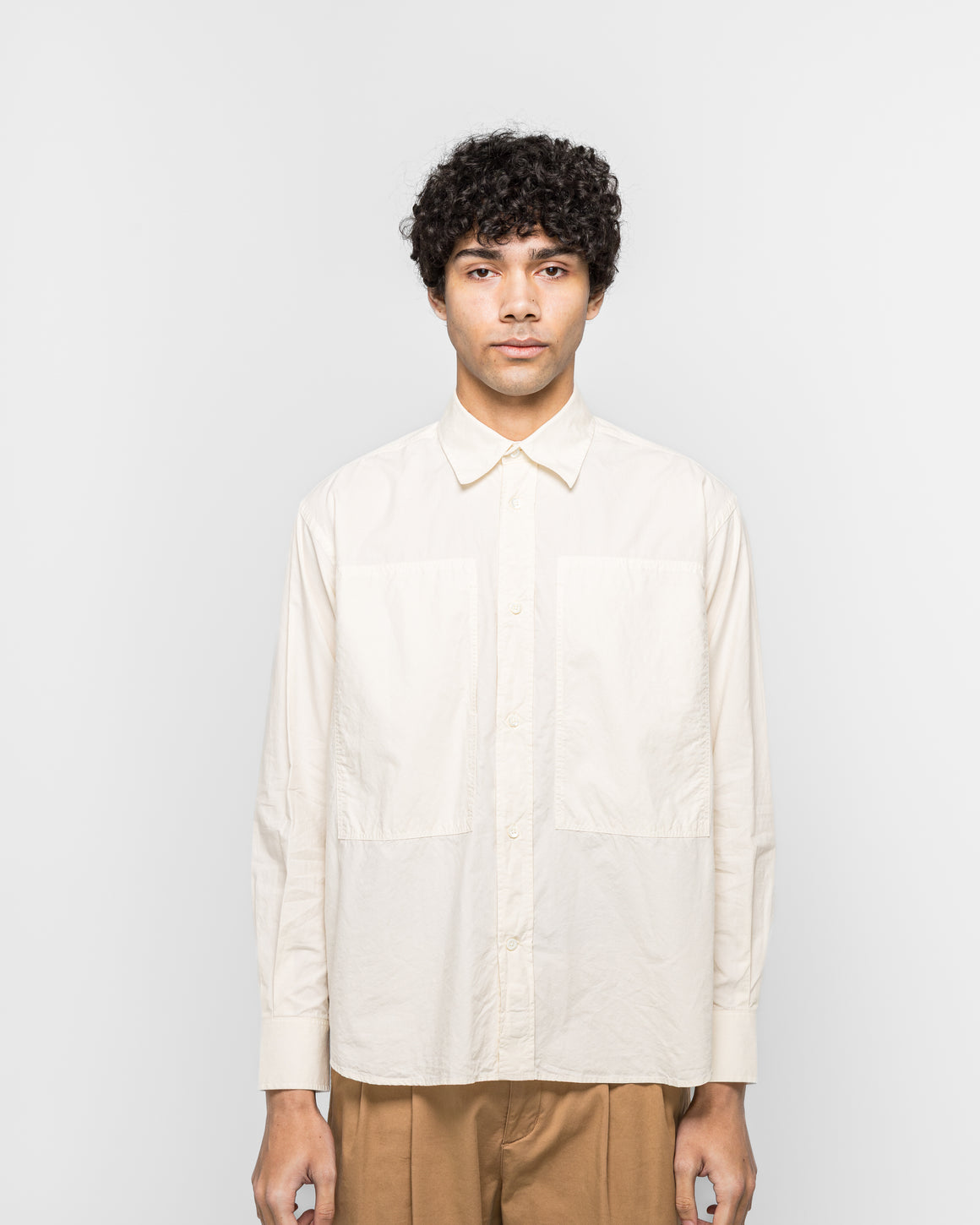 Norse Projects - Ole Fatigue Cotton Tencel Shirt - Oatmeal - UP THERE