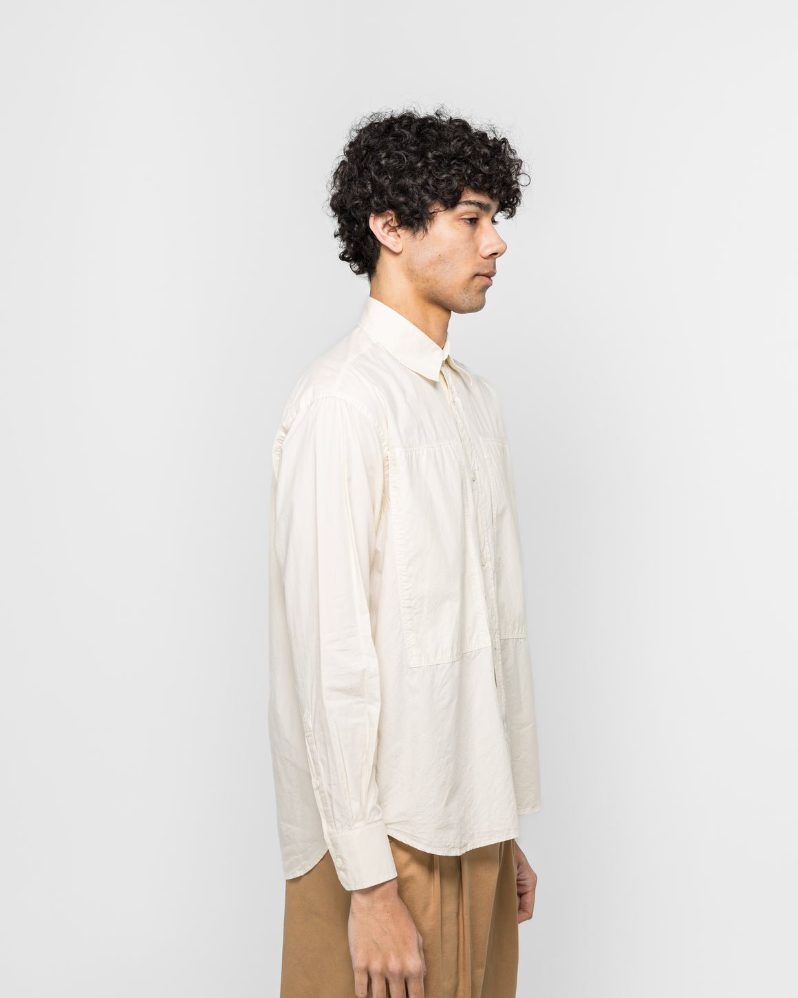 Norse Projects - Ole Fatigue Cotton Tencel Shirt - Oatmeal - UP THERE