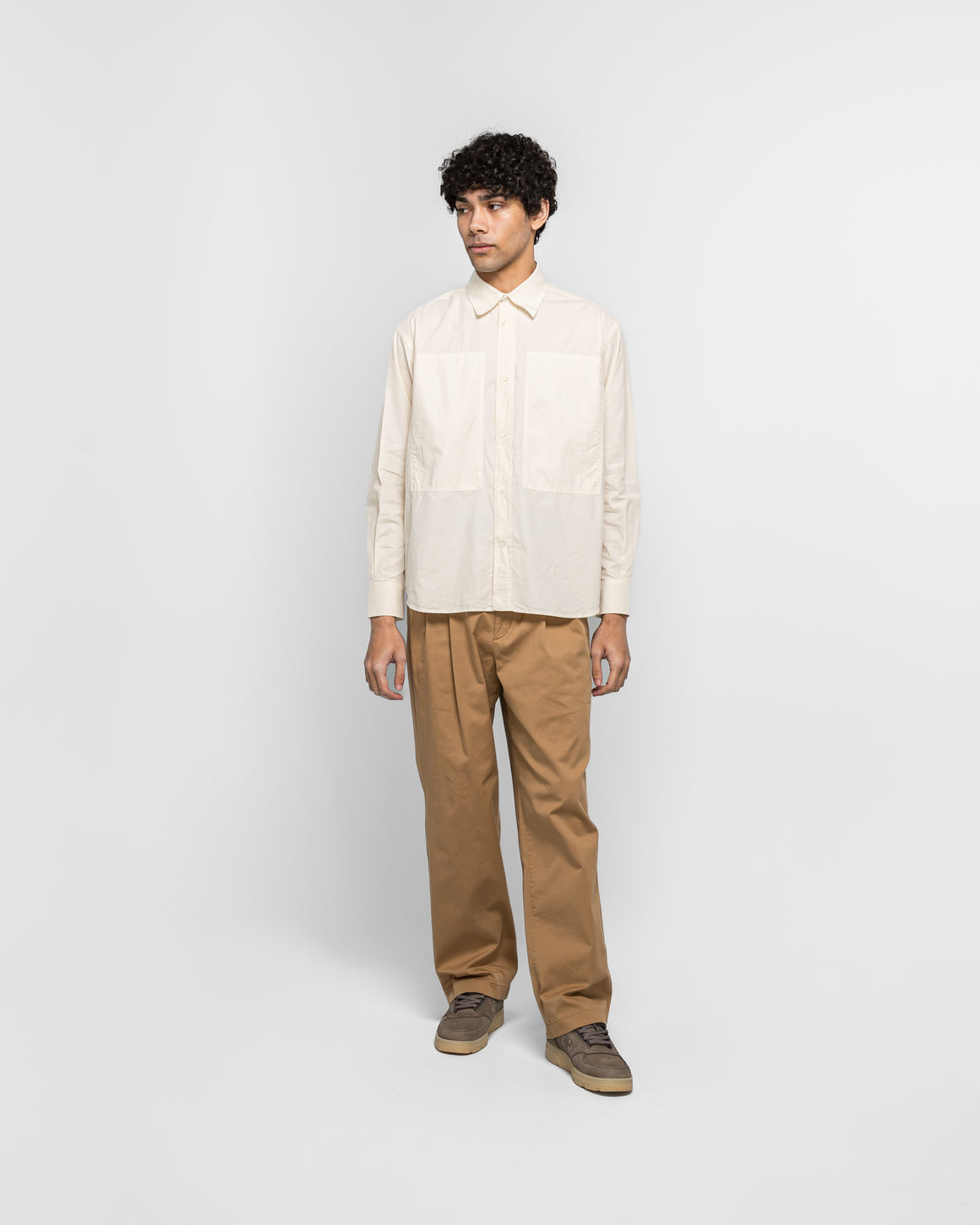 Norse Projects - Ole Fatigue Cotton Tencel Shirt - Oatmeal - UP THERE