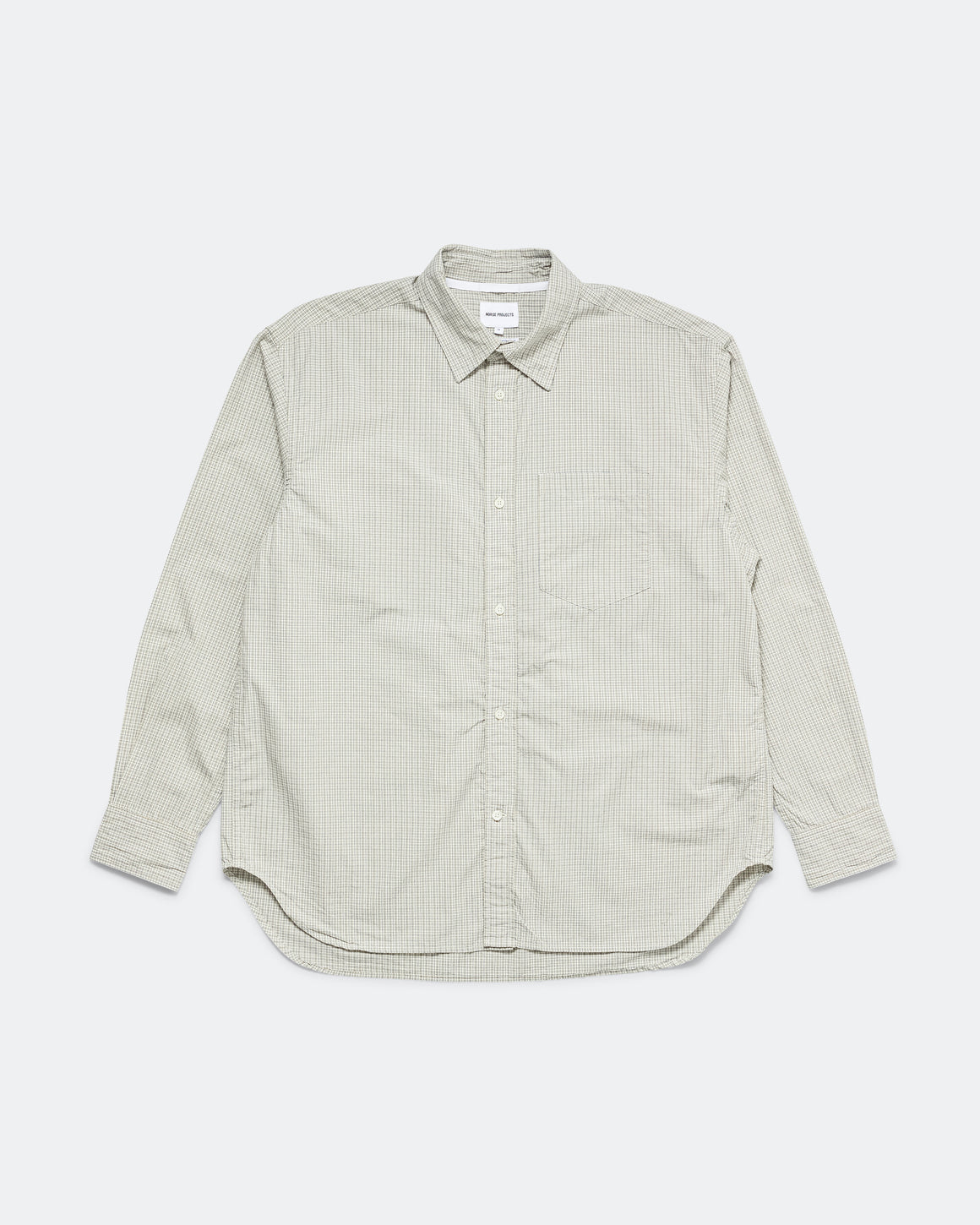 Norse Projects - Ole Oversize Poplin Check Shirt - Oatmeal - UP THERE