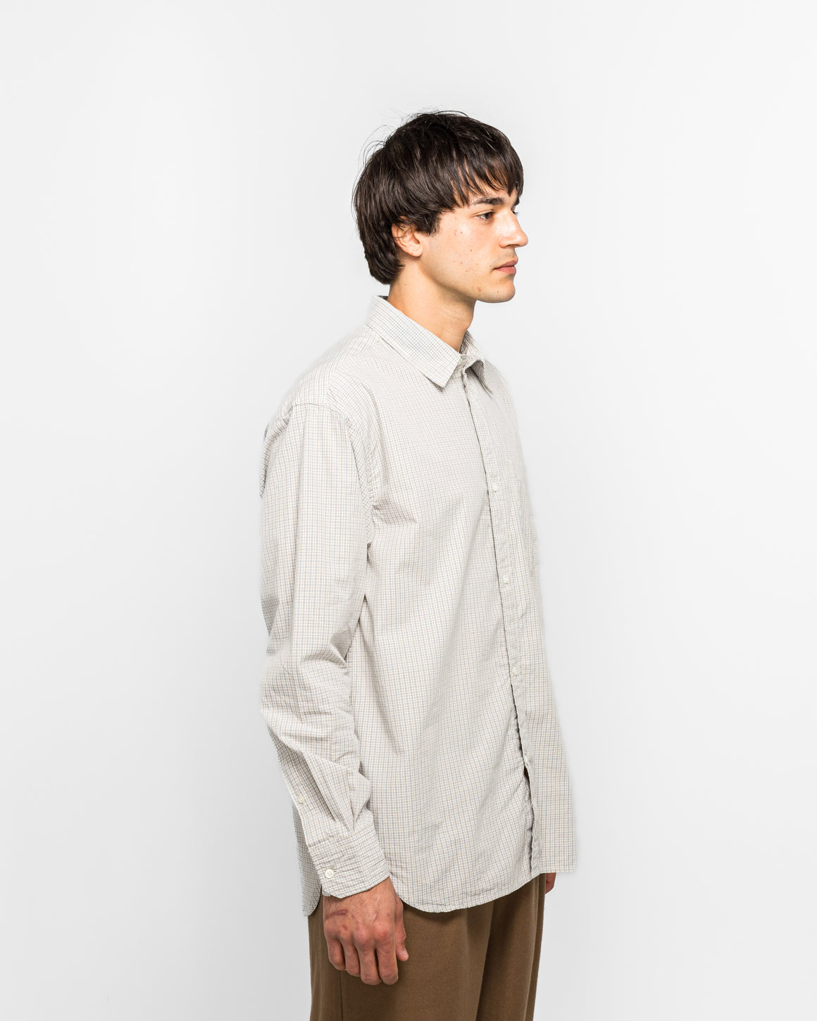 Norse Projects - Ole Oversize Poplin Check Shirt - Oatmeal - UP THERE