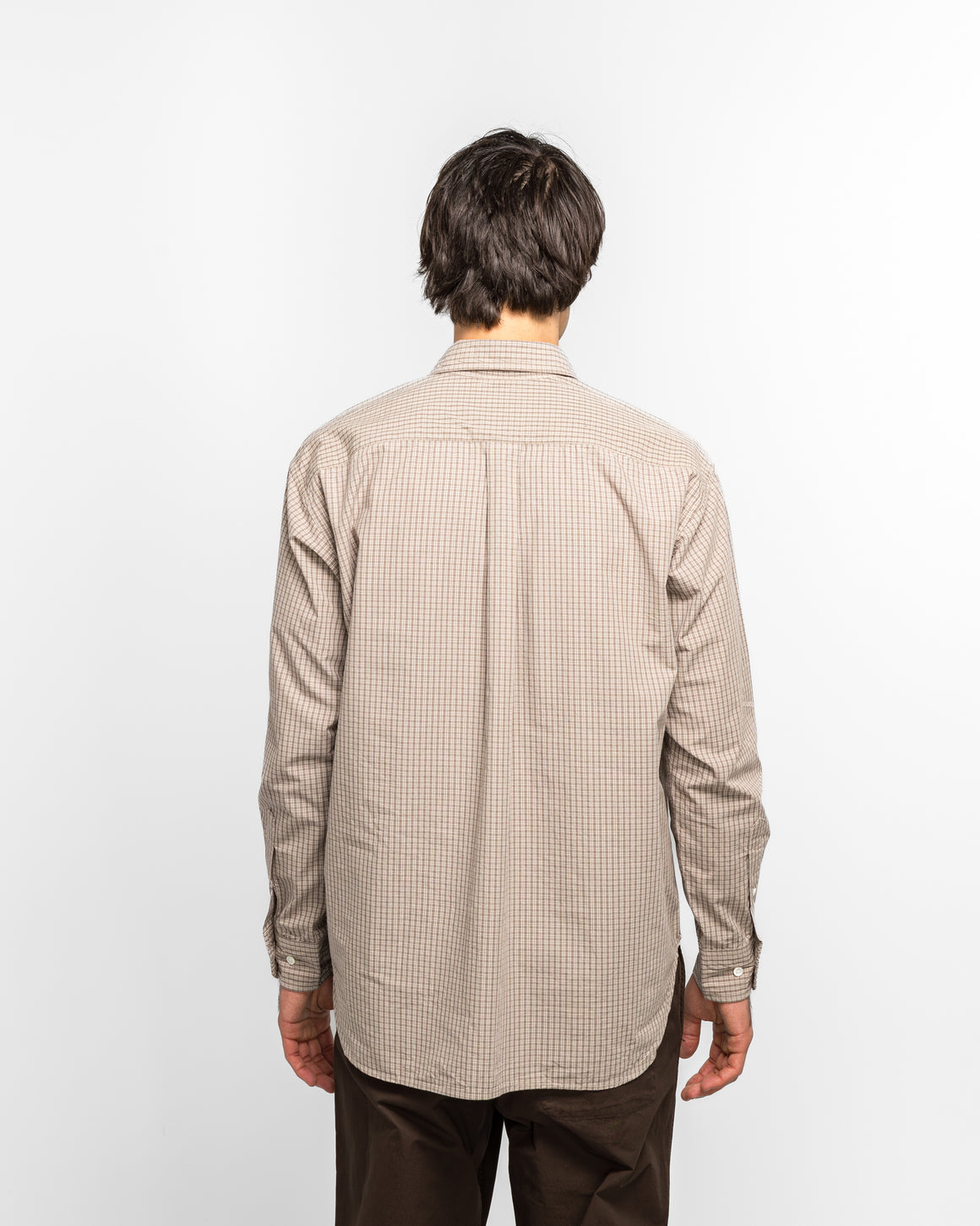 Norse Projects - Ole Oversize Poplin Check Shirt - Walnut - UP THERE