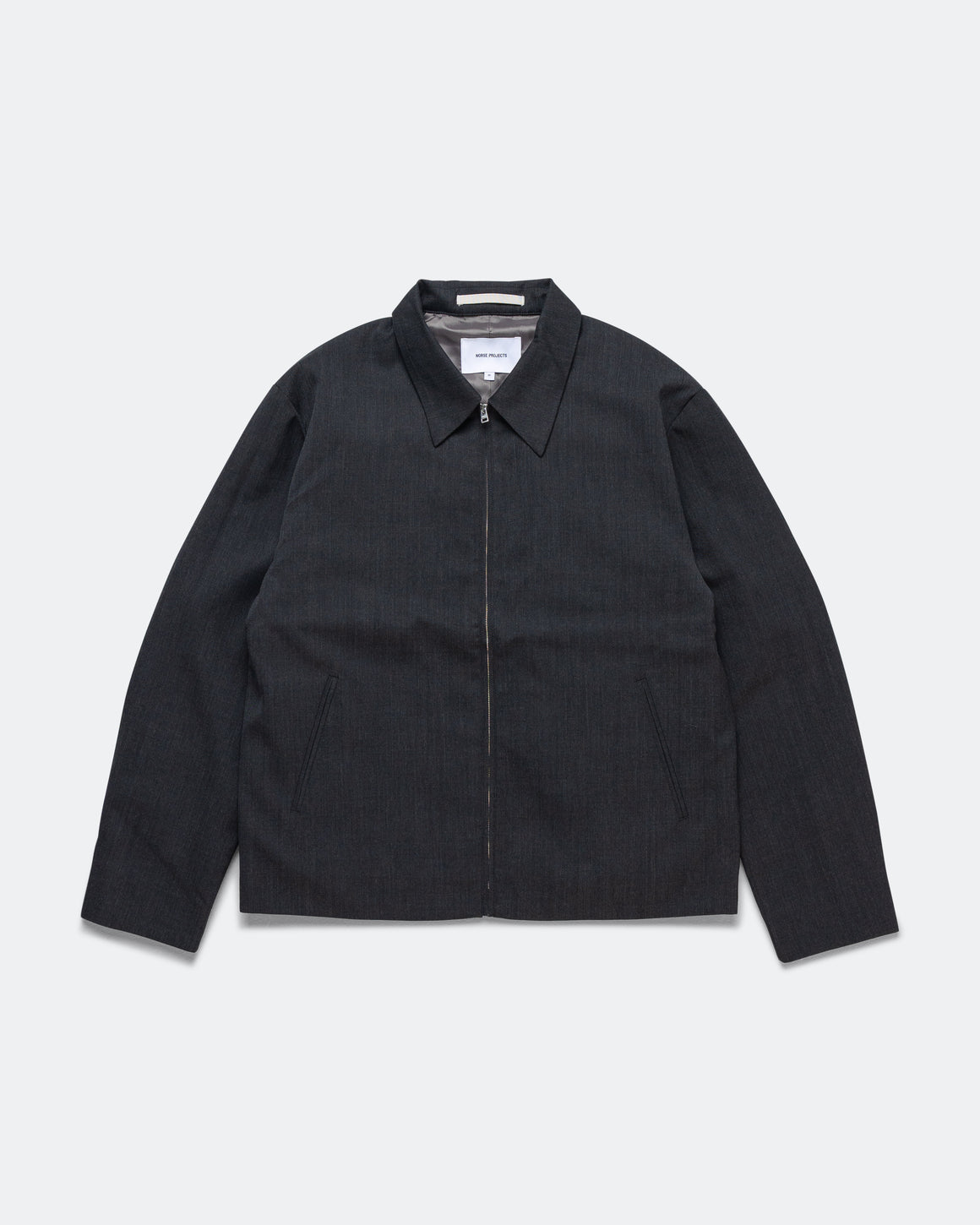 Norse Projects - Raabjerg Easy Worsted Wool Jacket - Charcoal Grey - UP THERE