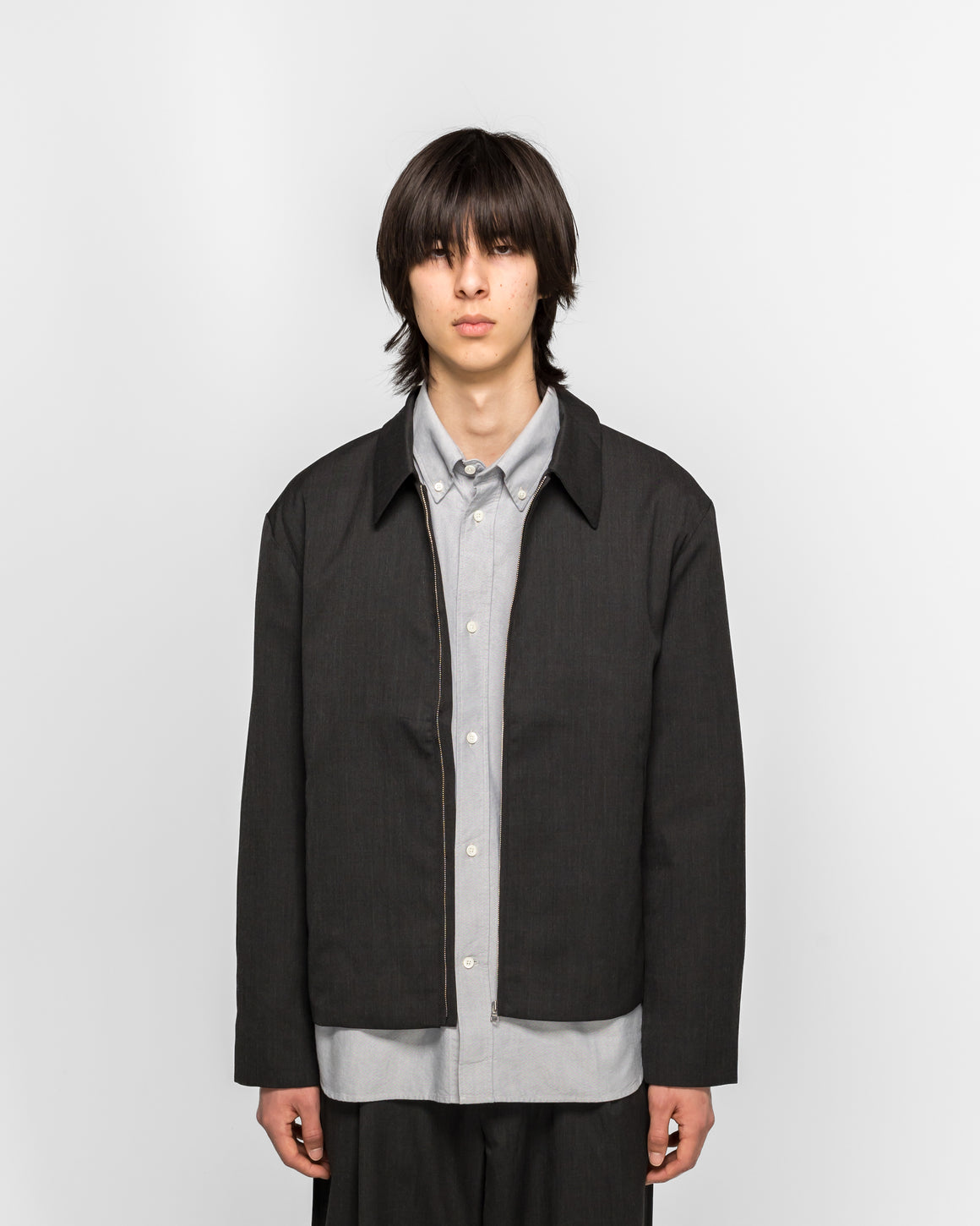 Norse Projects - Raabjerg Easy Worsted Wool Jacket - Charcoal Grey - UP THERE