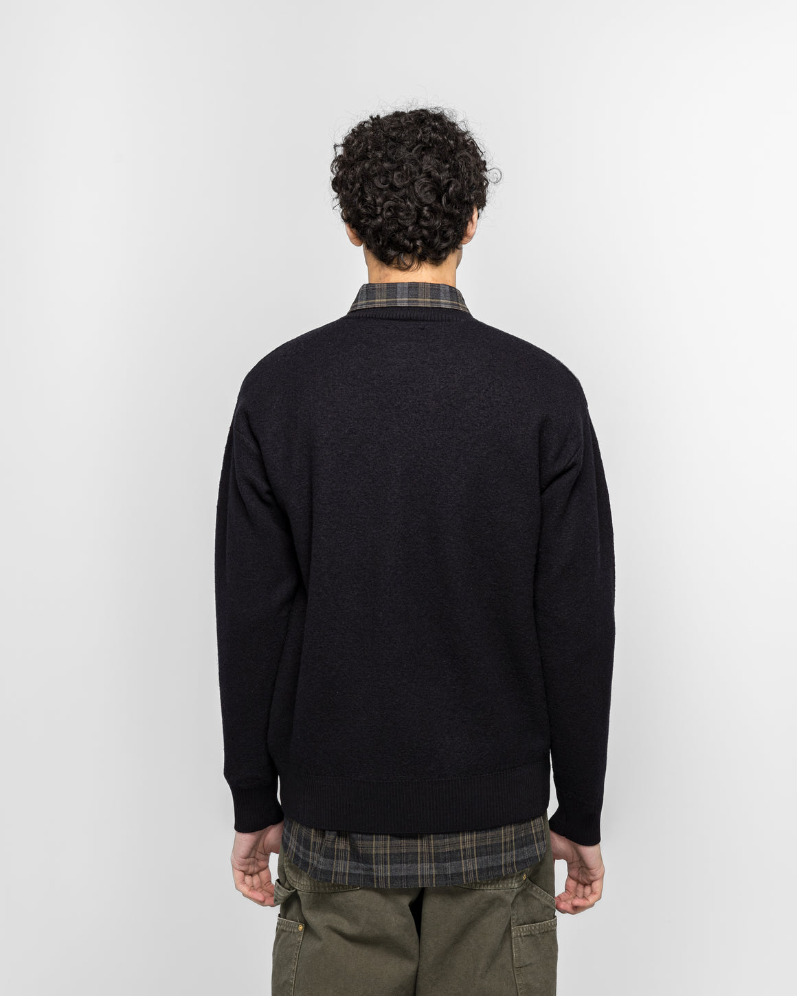 Norse Projects - Rom Boiled Wool Crewneck - Dark Navy - UP THERE