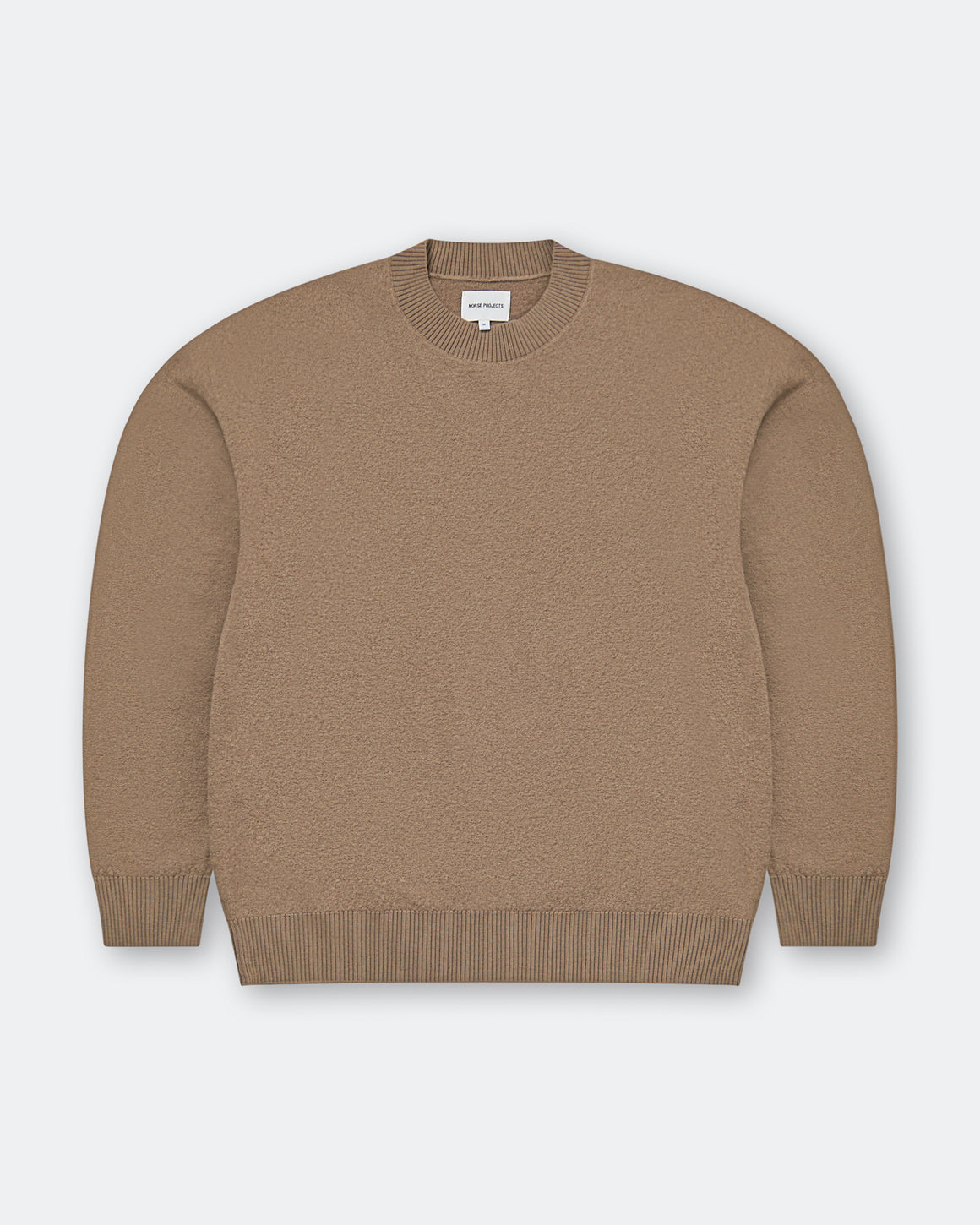 Norse Projects - Rom Boiled Wool Crewneck - Walnut - UP THERE