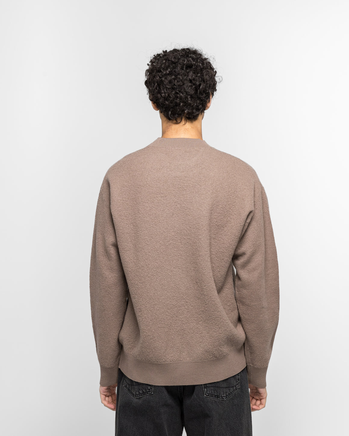 Norse Projects - Rom Boiled Wool Crewneck - Walnut - UP THERE