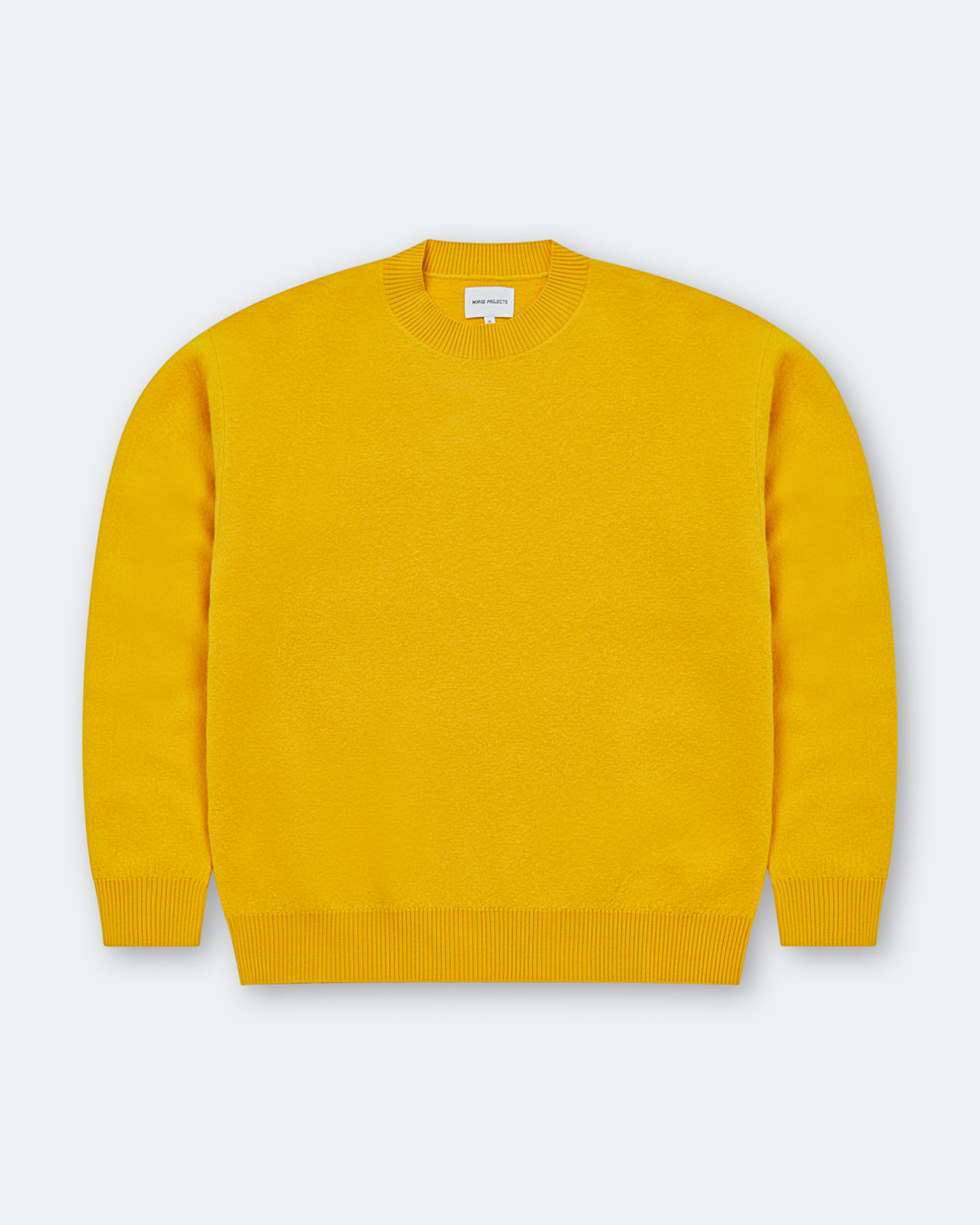 Norse Projects - Rom Boiled Wool Crewneck - Warm Yellow - UP THERE