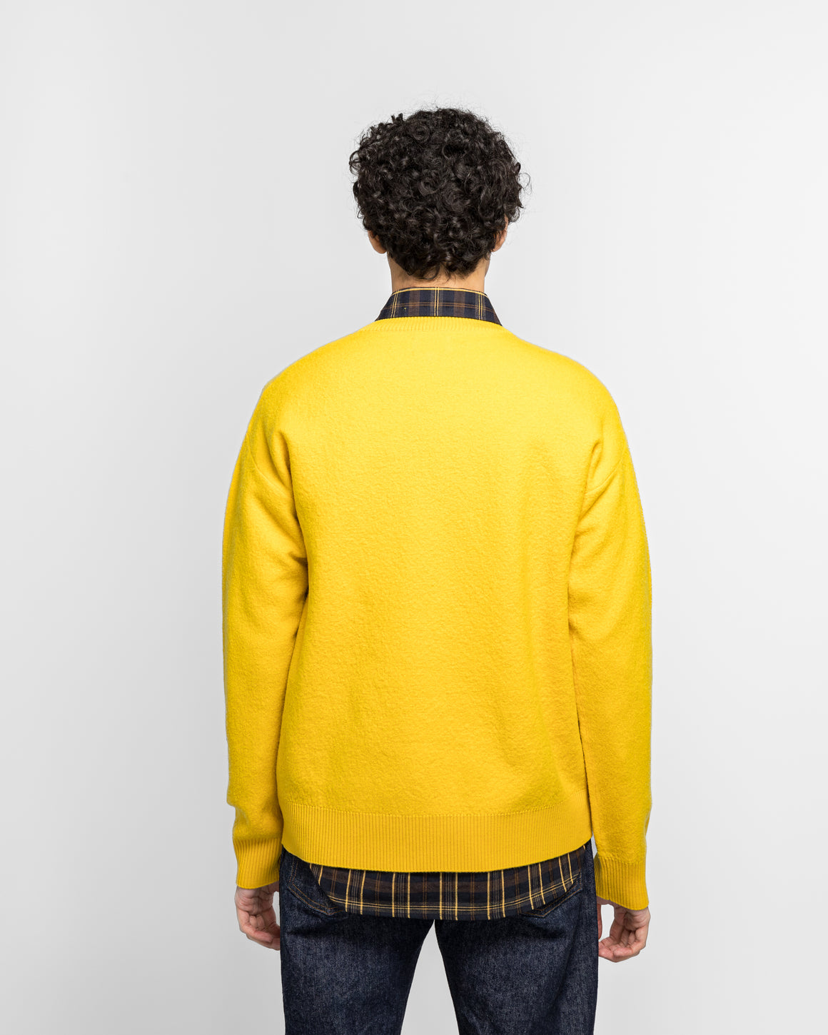 Norse Projects - Rom Boiled Wool Crewneck - Warm Yellow - UP THERE
