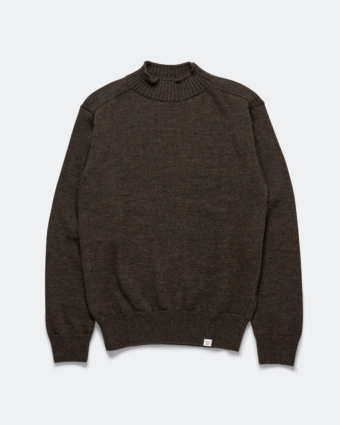 Norse Projects - Sagvatnet Wool Roll Neck Sweater - Delicioso Brown - UP THERE
