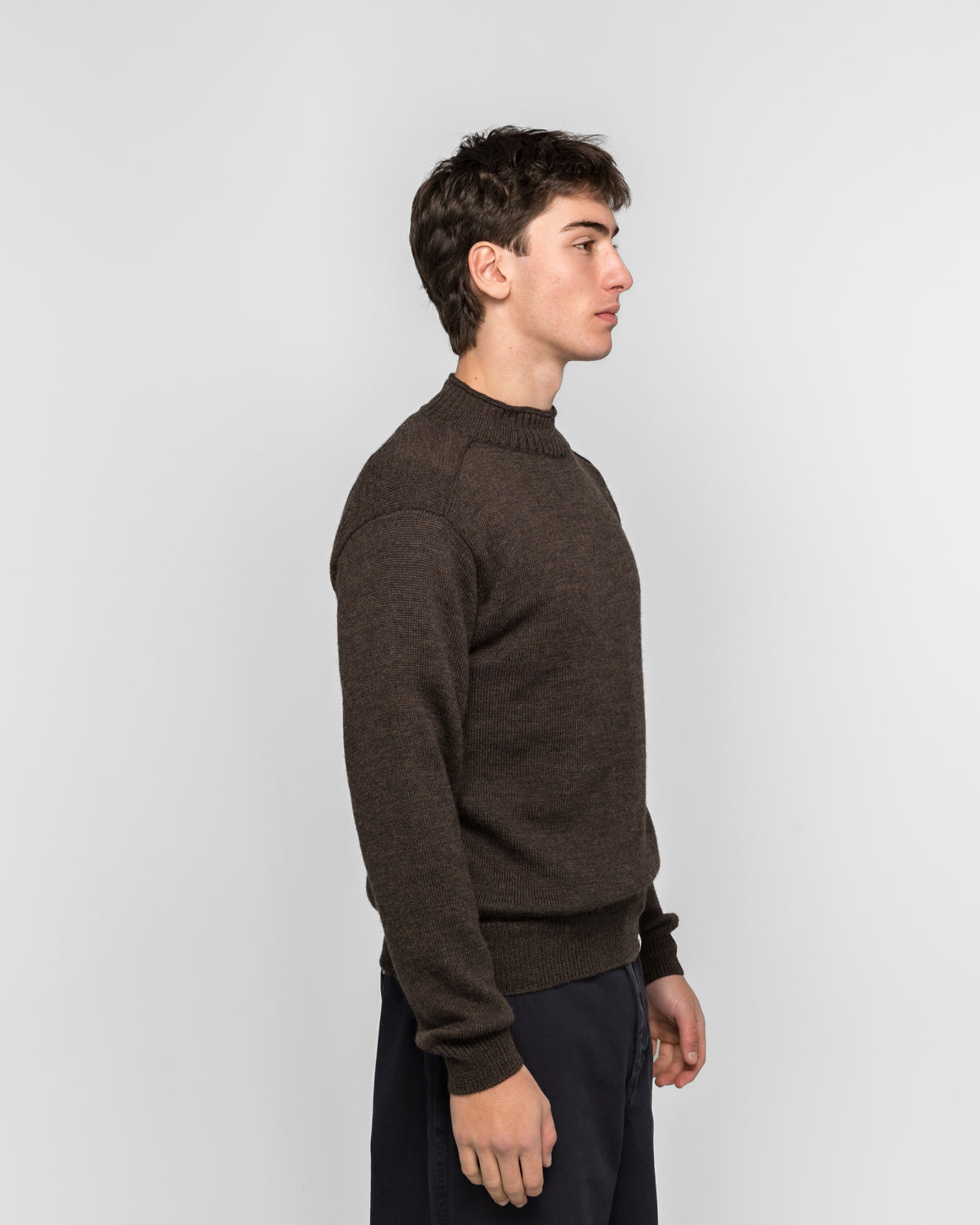 Norse Projects - Sagvatnet Wool Roll Neck Sweater - Delicioso Brown - UP THERE