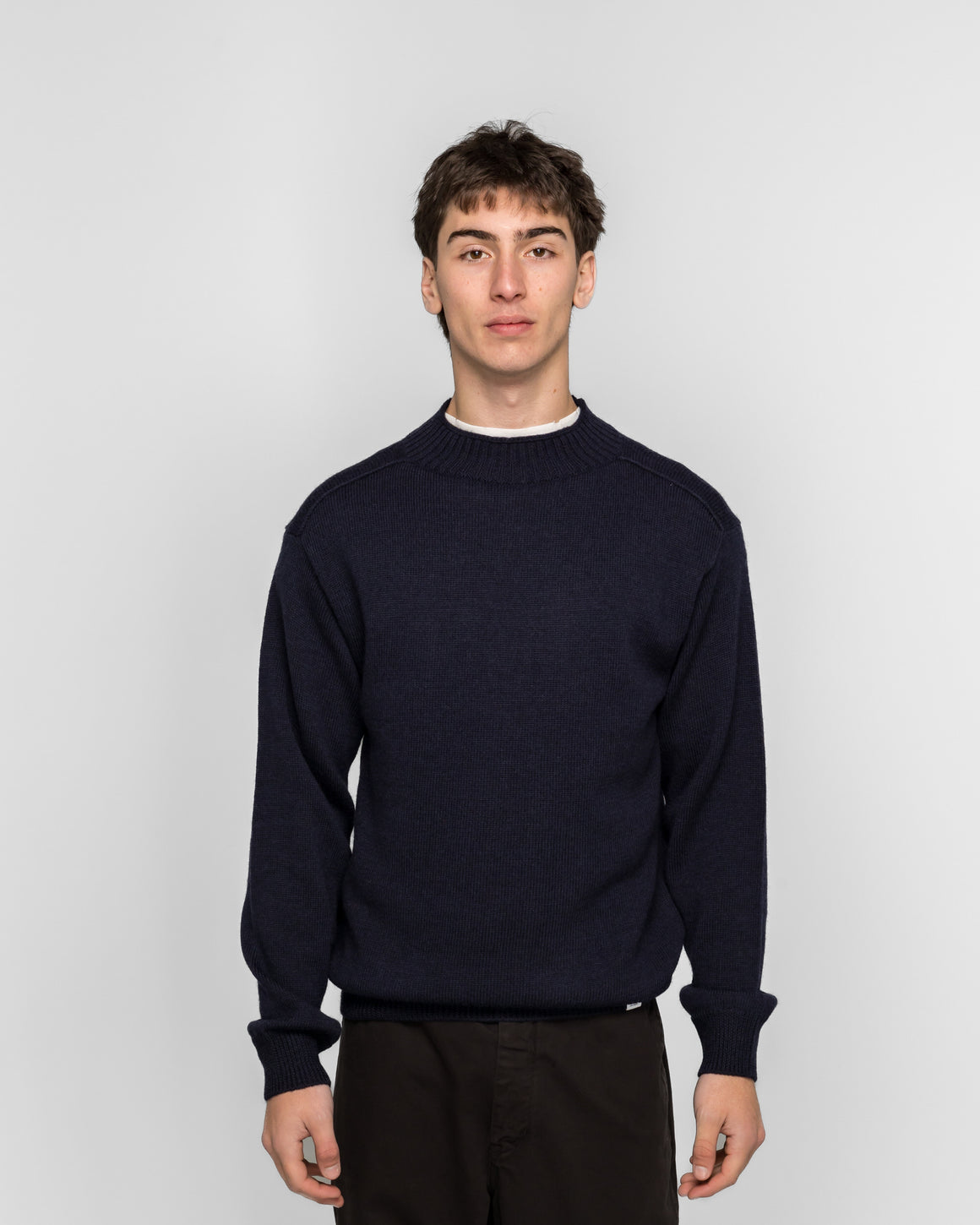 Norse Projects - Sagvatnet Wool Roll Neck Sweater - Dark Navy - UP THERE