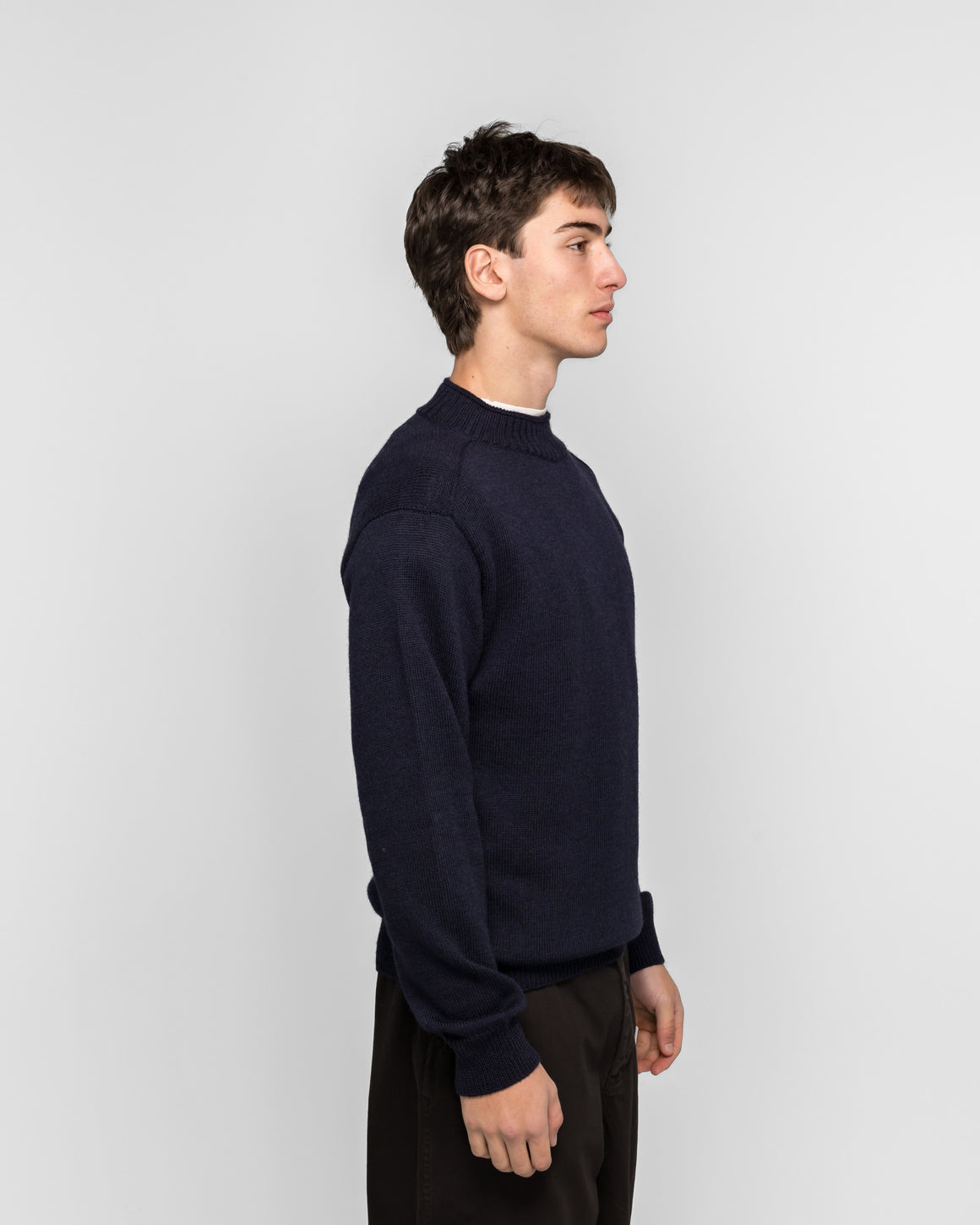 Norse Projects - Sagvatnet Wool Roll Neck Sweater - Dark Navy - UP THERE