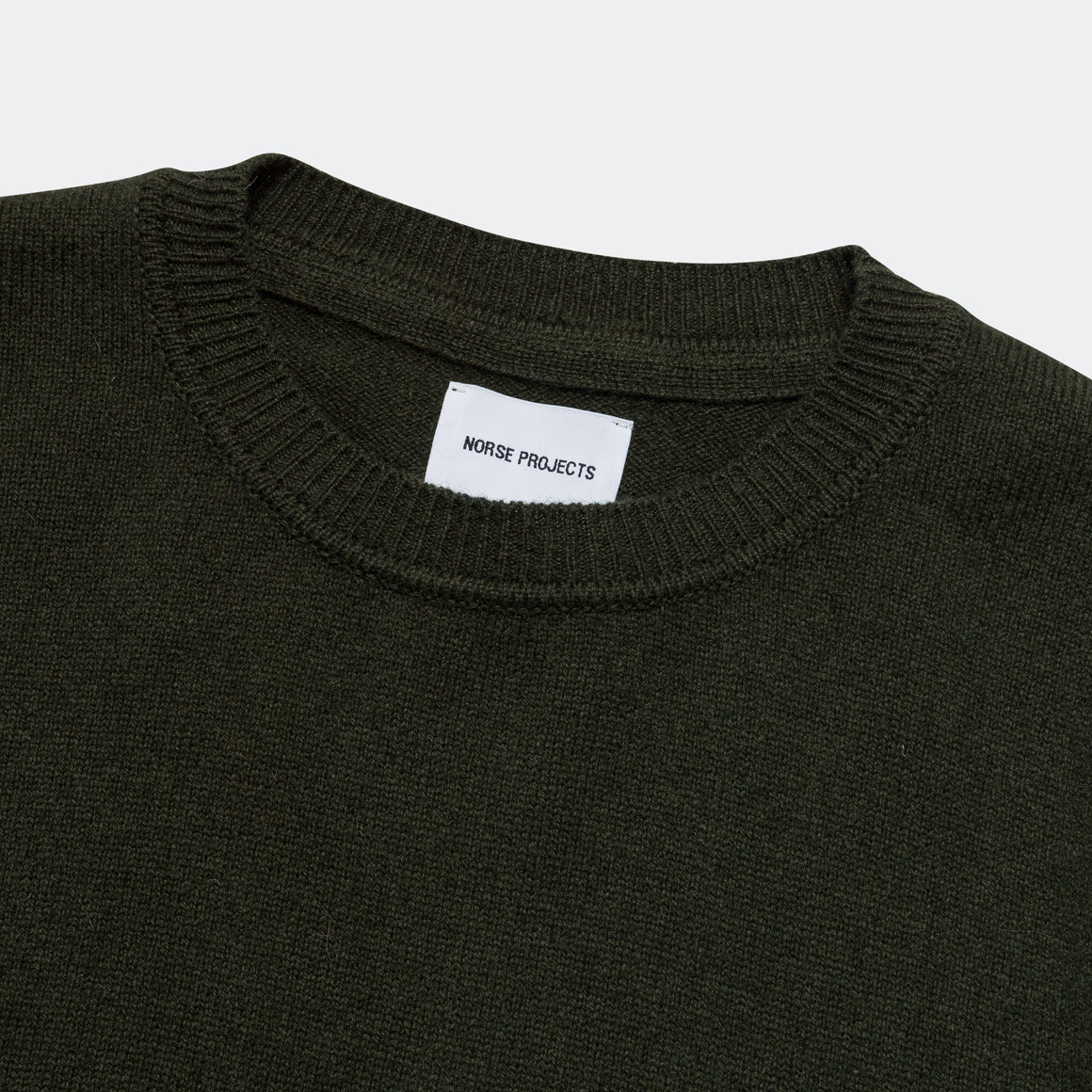 Norse Projects - Sigfred Merino Lambswool Sweater - Army green - UP THERE