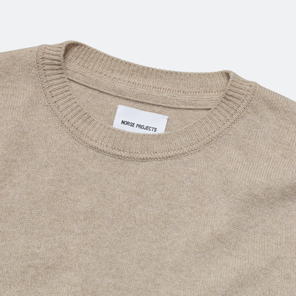 Norse Projects - Sigfred Merino Lambswool Sweater - Oatmeal - UP THERE