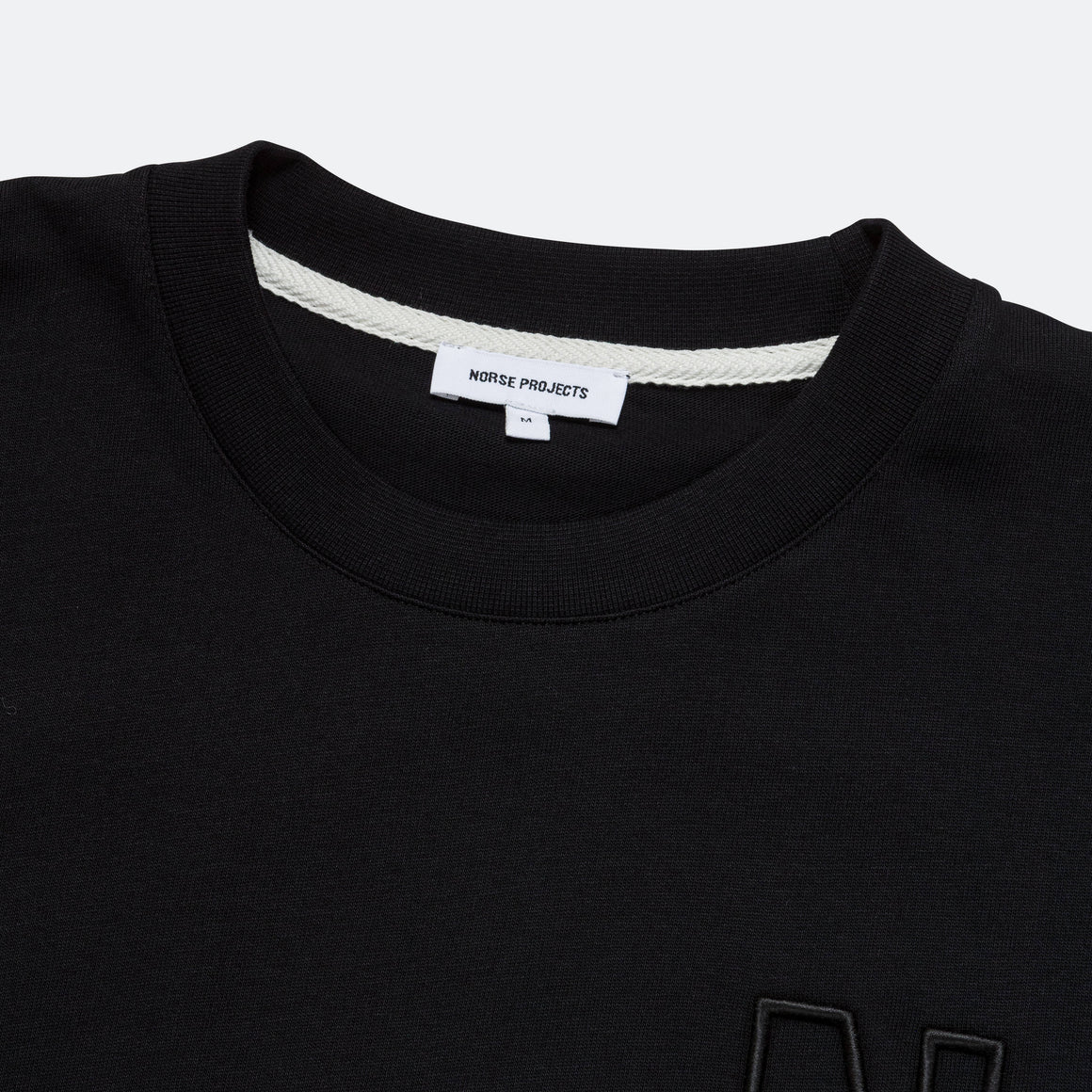 Norse Projects - Simon Loose Organic Heavy Jersey N Logo T-Shirt - Black - UP THERE